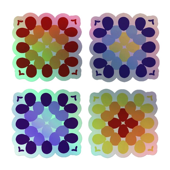 Granny Squares - Holographic Sticker Set of Four! product image (2)