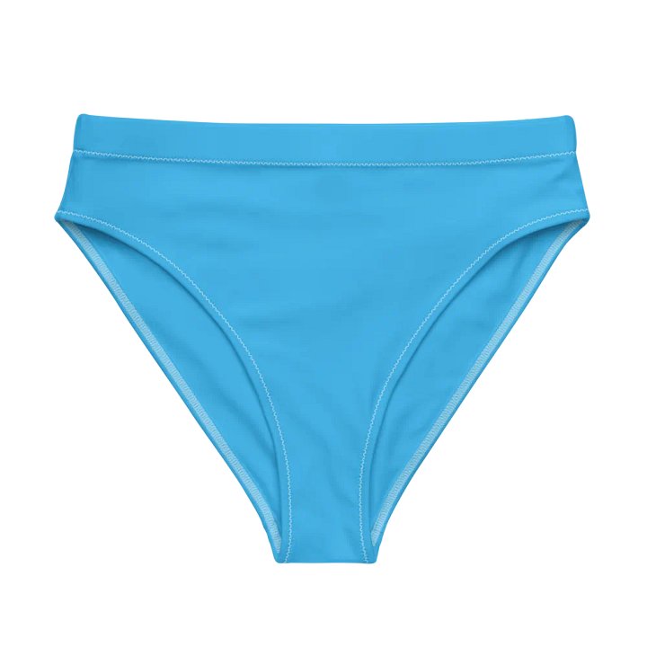 Blue Recycled High Waisted Bikini Bottom product image (1)