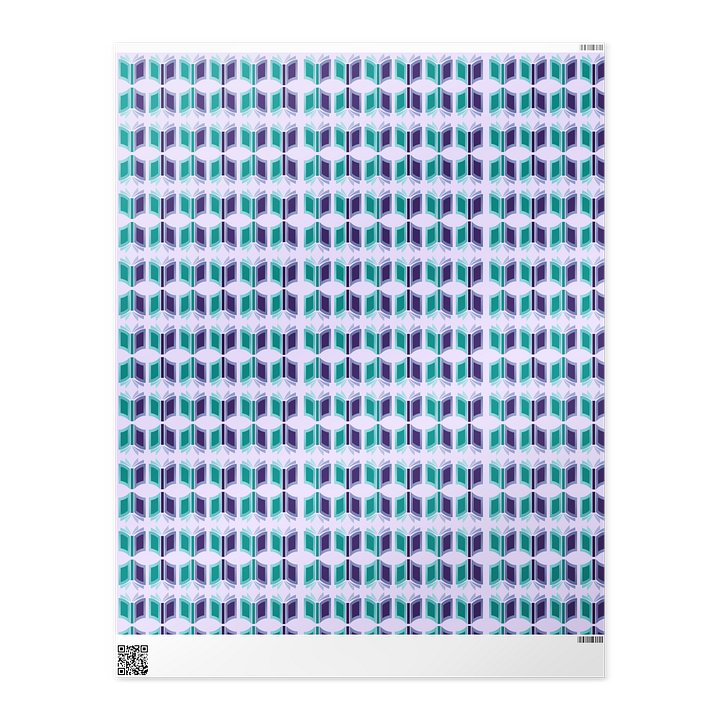 Bookish Wrapping Paper (Light Purple Background) product image (2)