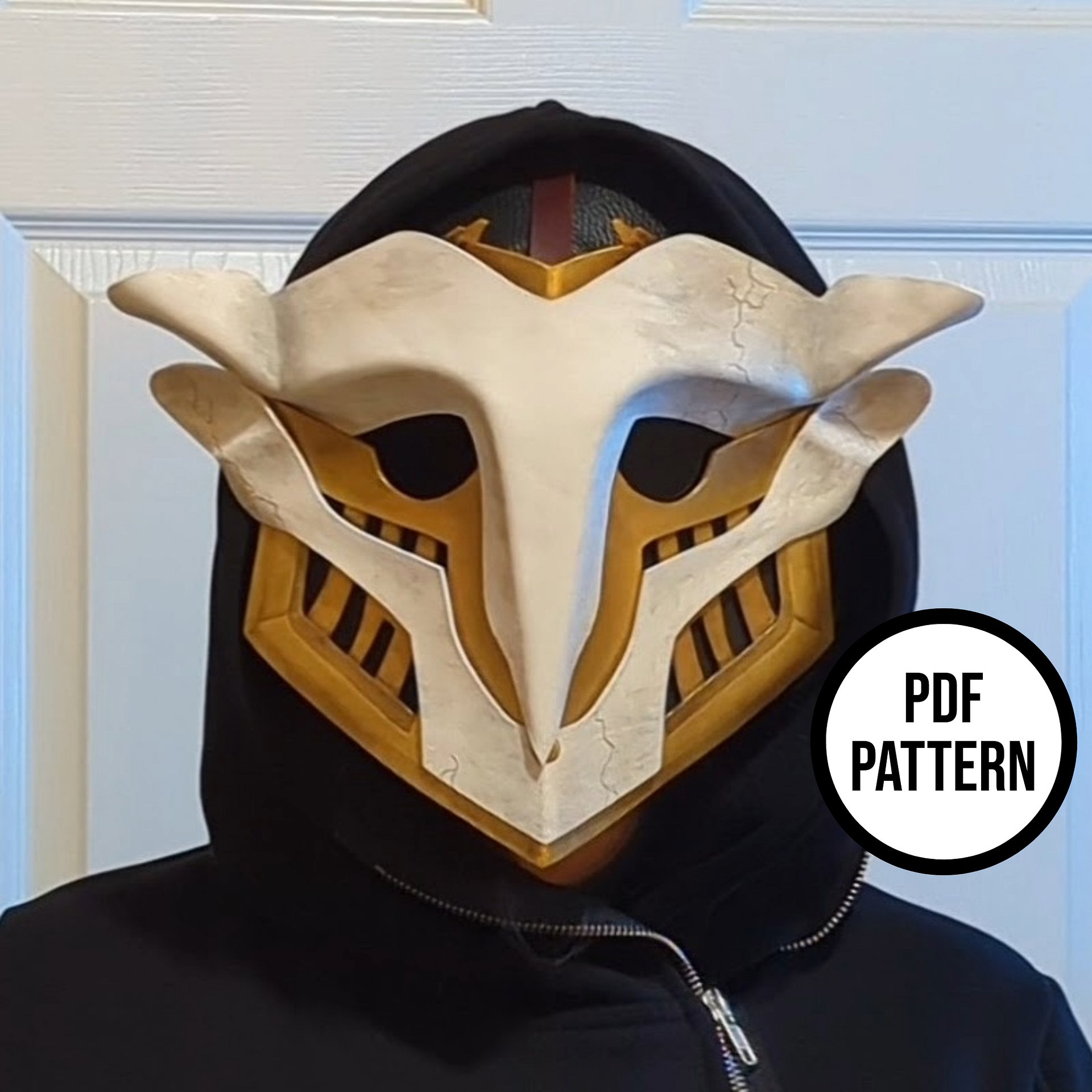 Ekko Mask Pattern from Arcane - PDF Pattern for Leather product image (2)