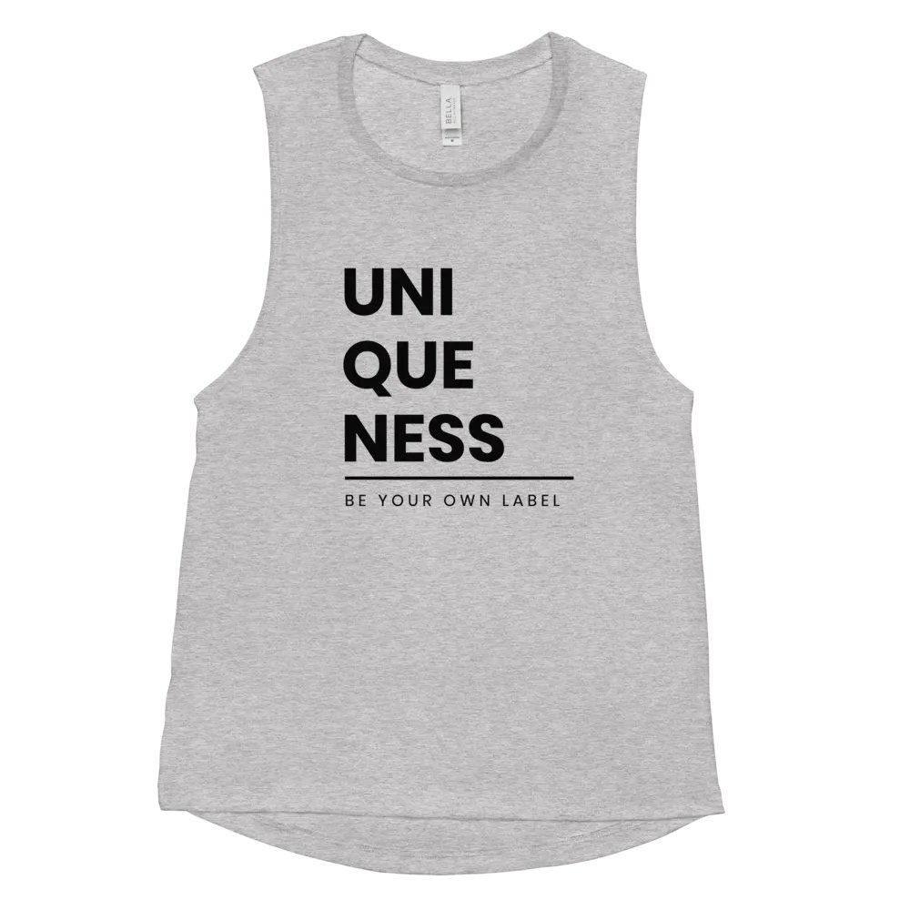 UNIQUENESS Flowy Black Muscle Tank product image (10)