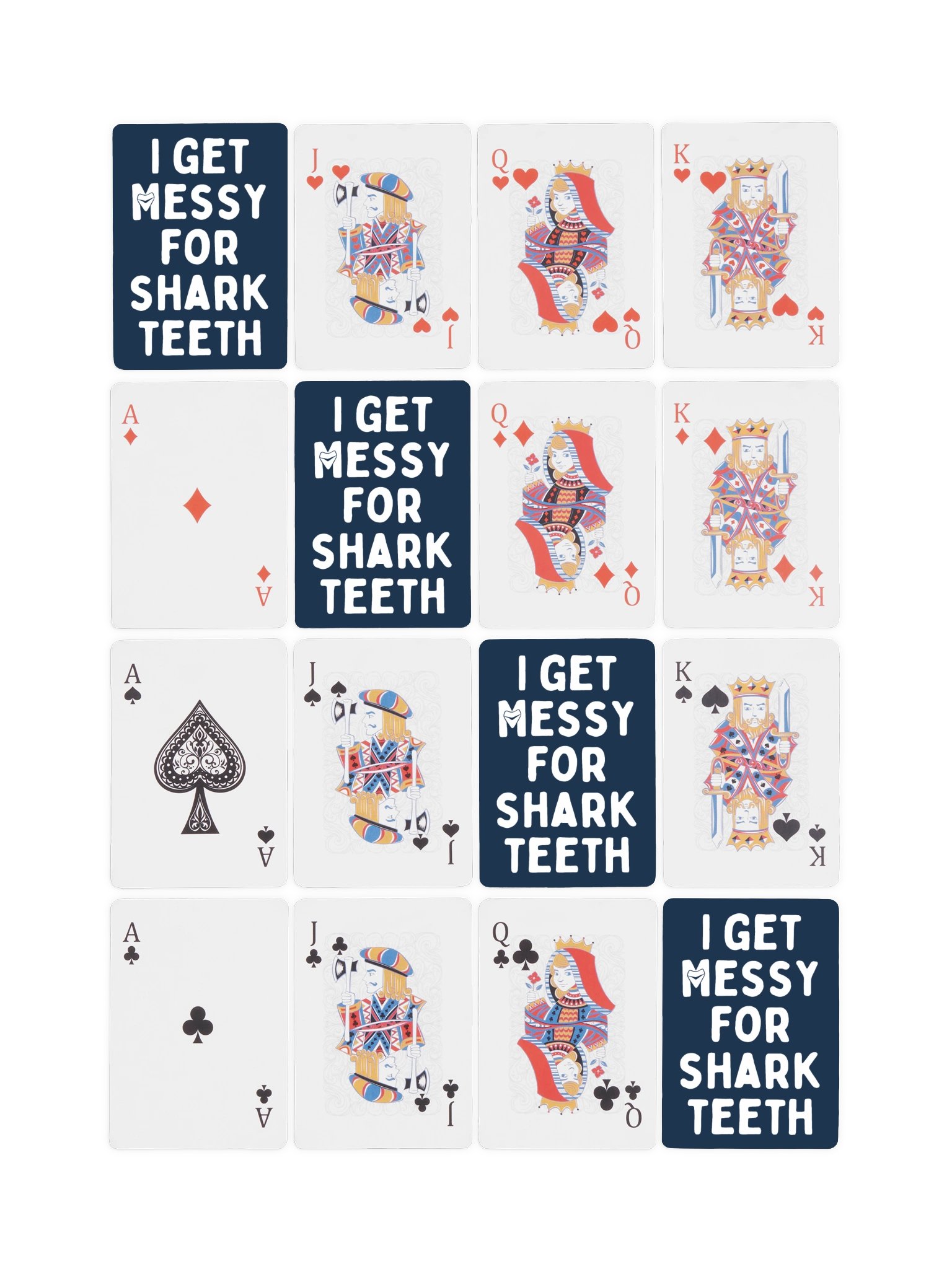 I Get Messy for Shark Teeth Playing Cards product image (2)