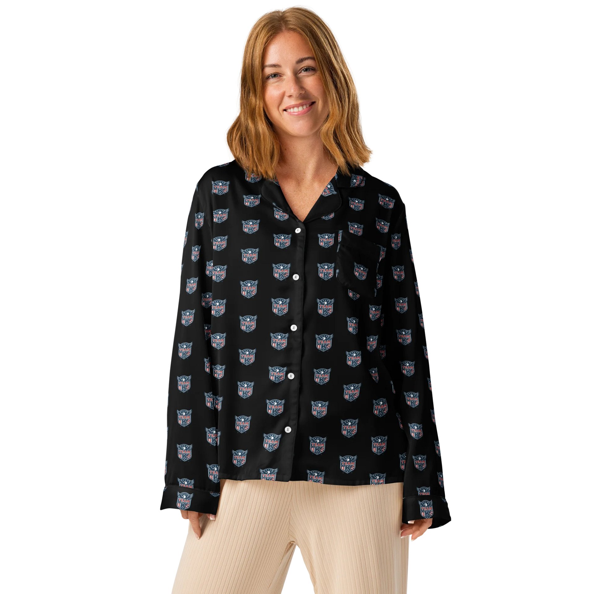 Team K USA Women's Long Sleeve Pajama Top product image (1)