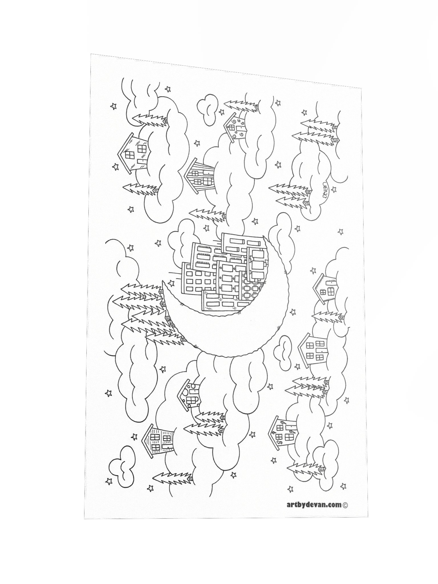 Color Your Own Art: Moon Suburbs product image (2)