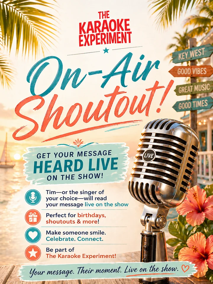 Karaoke Experiment Live Shoutout 🎤 (Live Karaoke Show) product image (1)