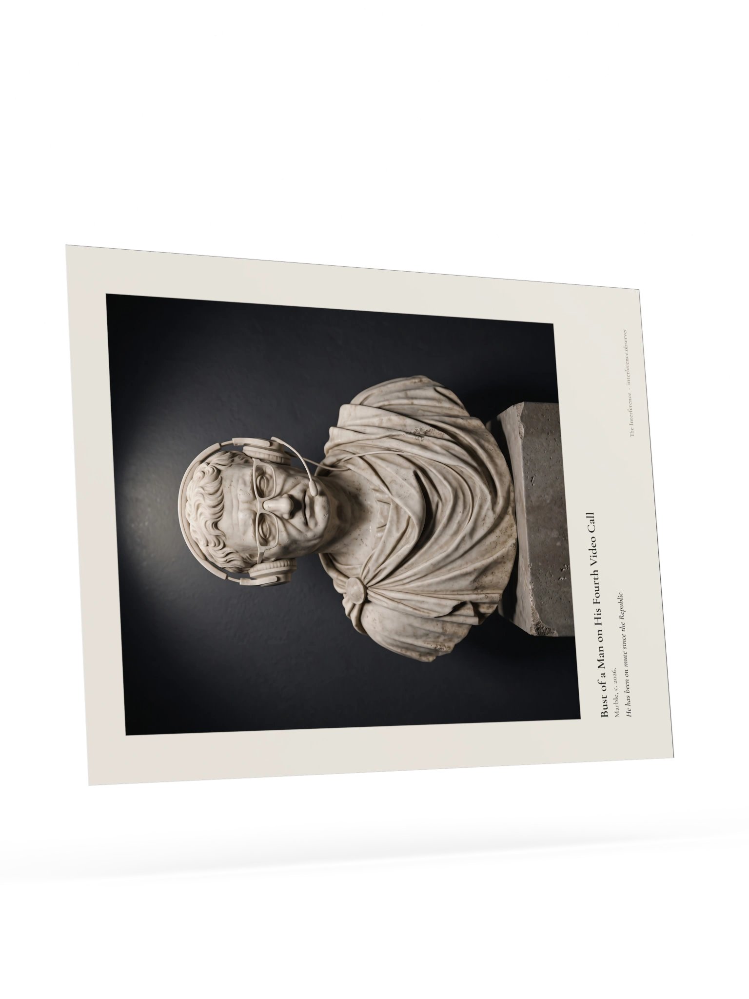Bust of a Man on His Fourth Video Call product image (10)