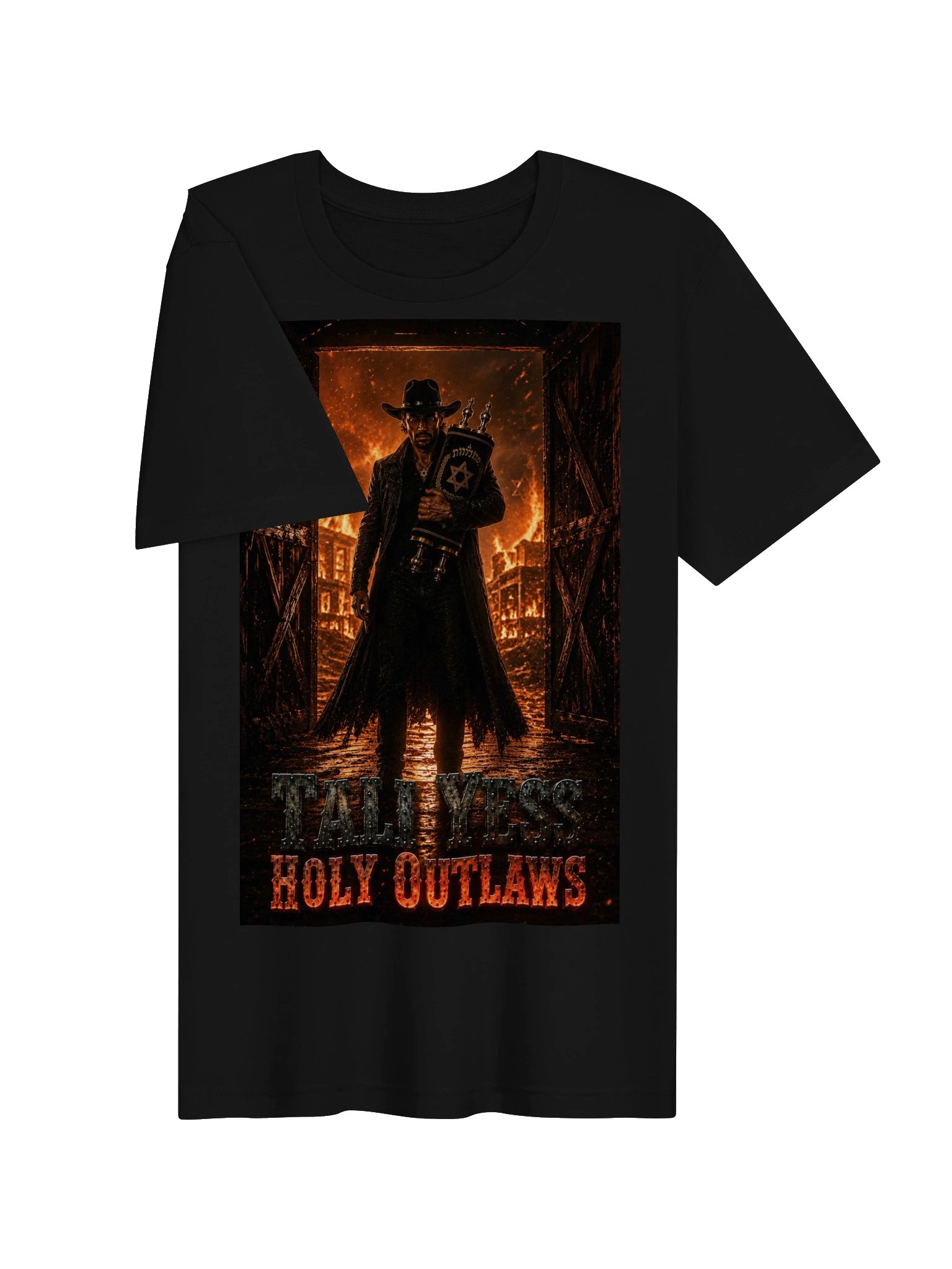 Tali Yess Holy Outlaws — Pose 5 Black T-Shirt product image (3)