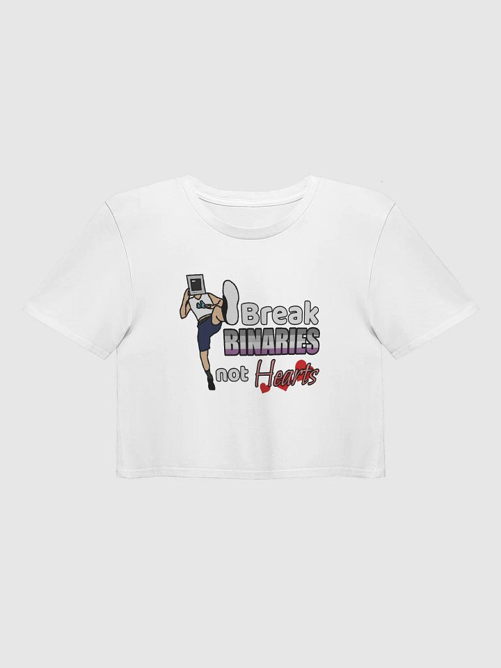 Break Binaries Not Hearts Crop Top (Asexual) product image (1)