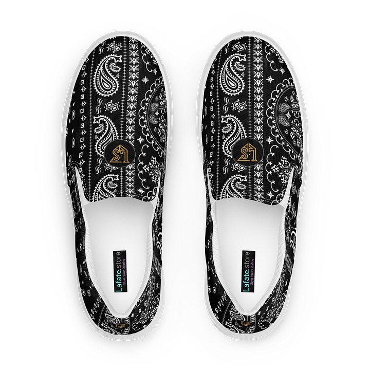 Lafate.Store Designer Slip On - Men (black Paisley) product image (1)