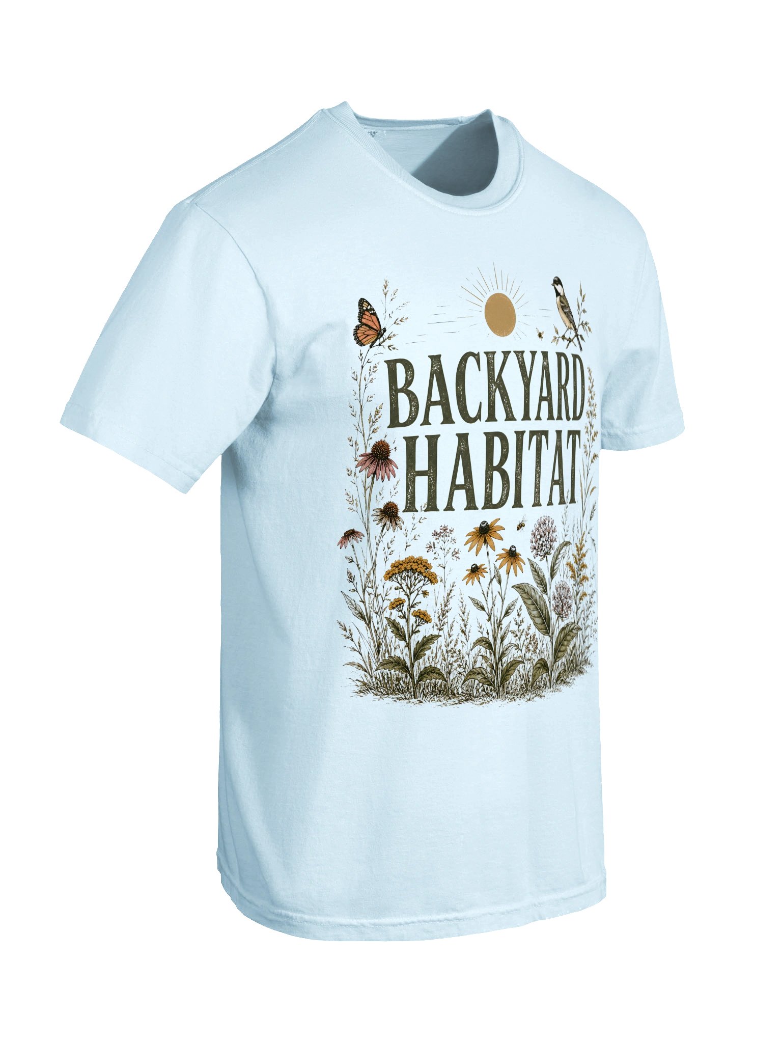 Backyard Habitat T-Shirt | Vintage Native Garden & Wildlife Design product image (32)