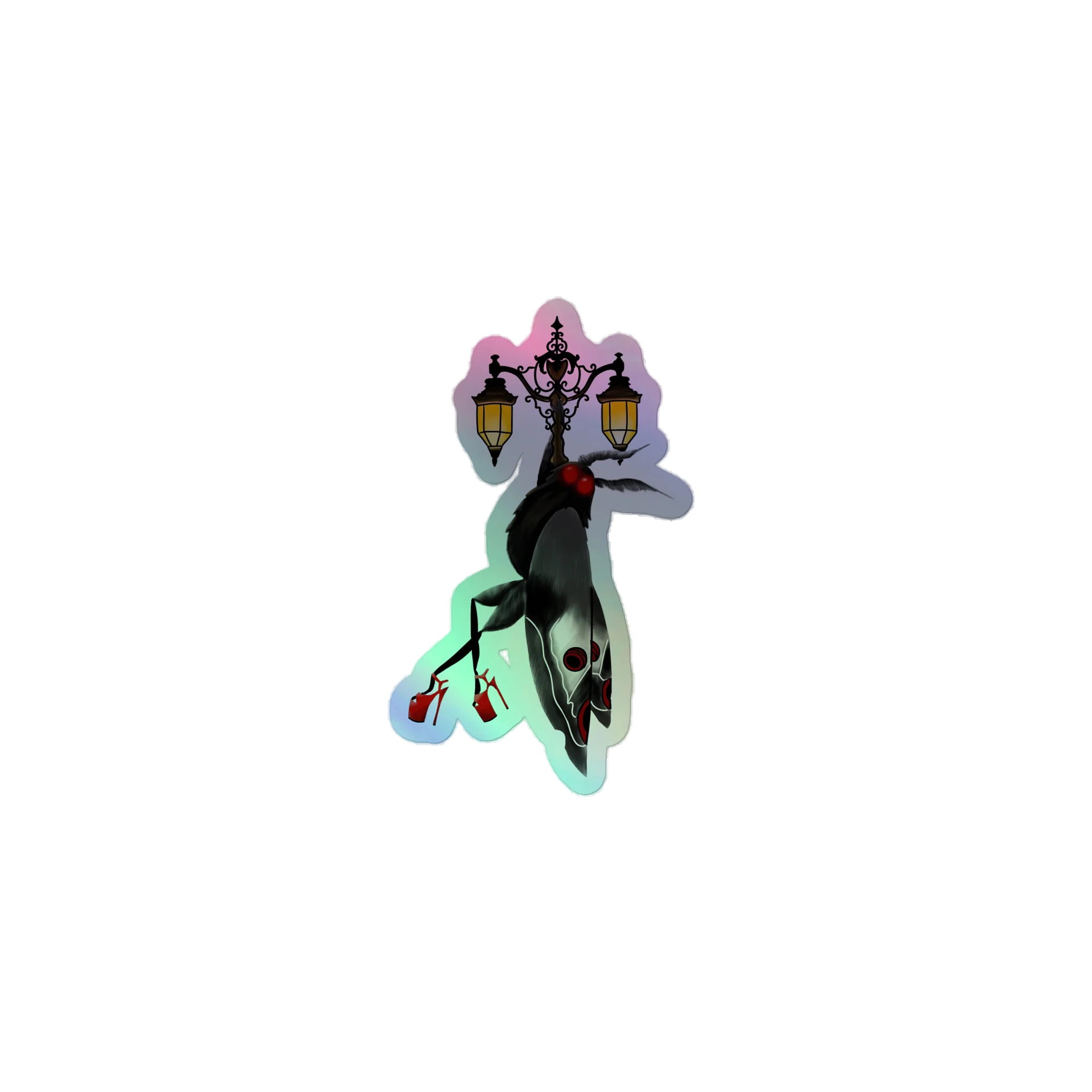 Midnight Ballerina Mothman Holographic Sticker product image (2)