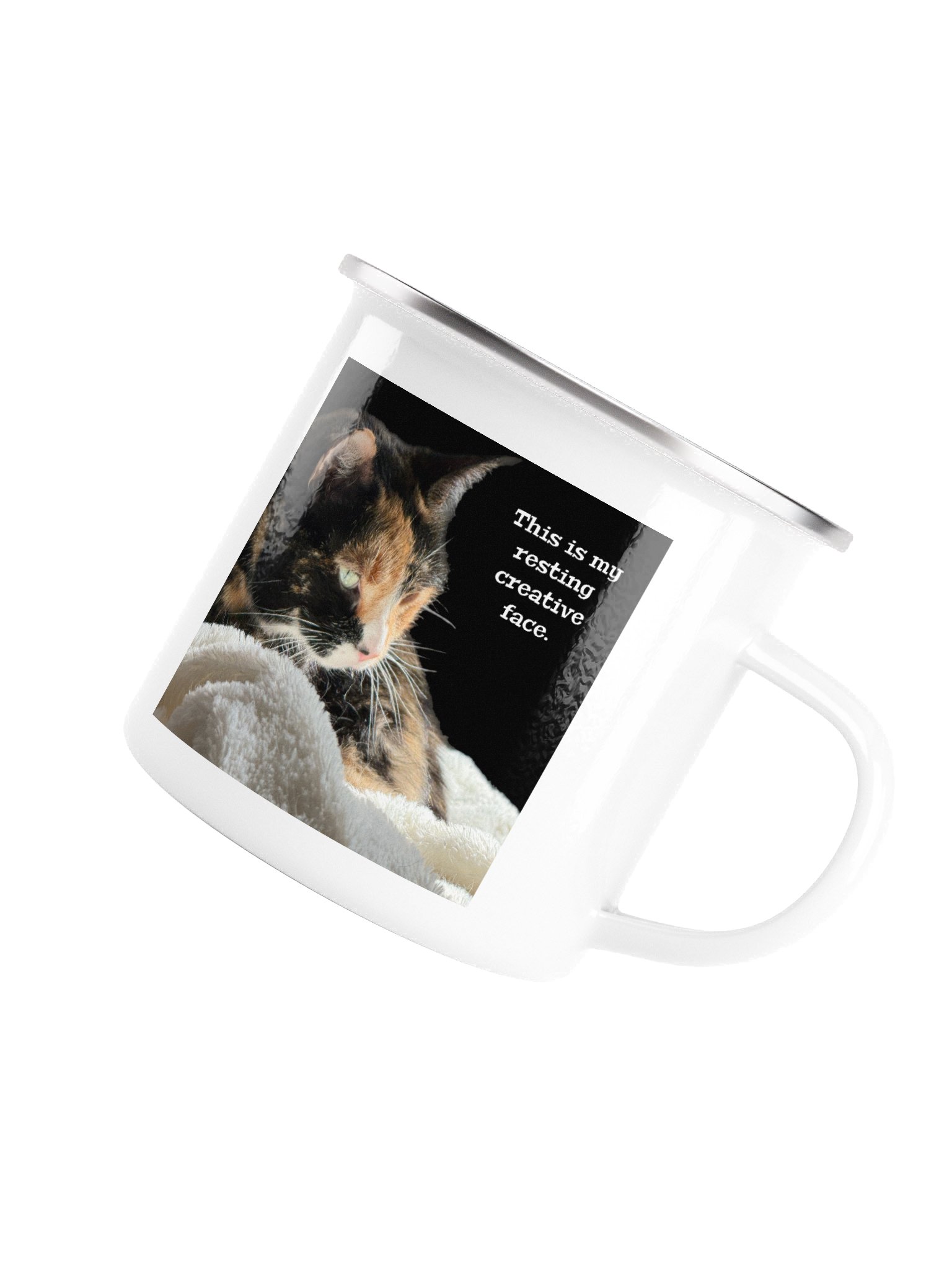 This is my resting creative face. silver rim mug product image (5)