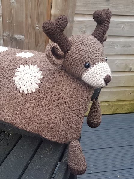 Woodland Deer Crochet Baby Blanket Pattern - 3in1 Toy PDF Pattern - Crafting Happiness product image (10)