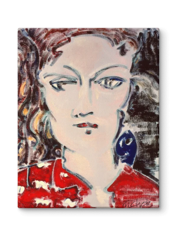 Head of a Woman I (1985) on canvas (11" x 14") product image (2)