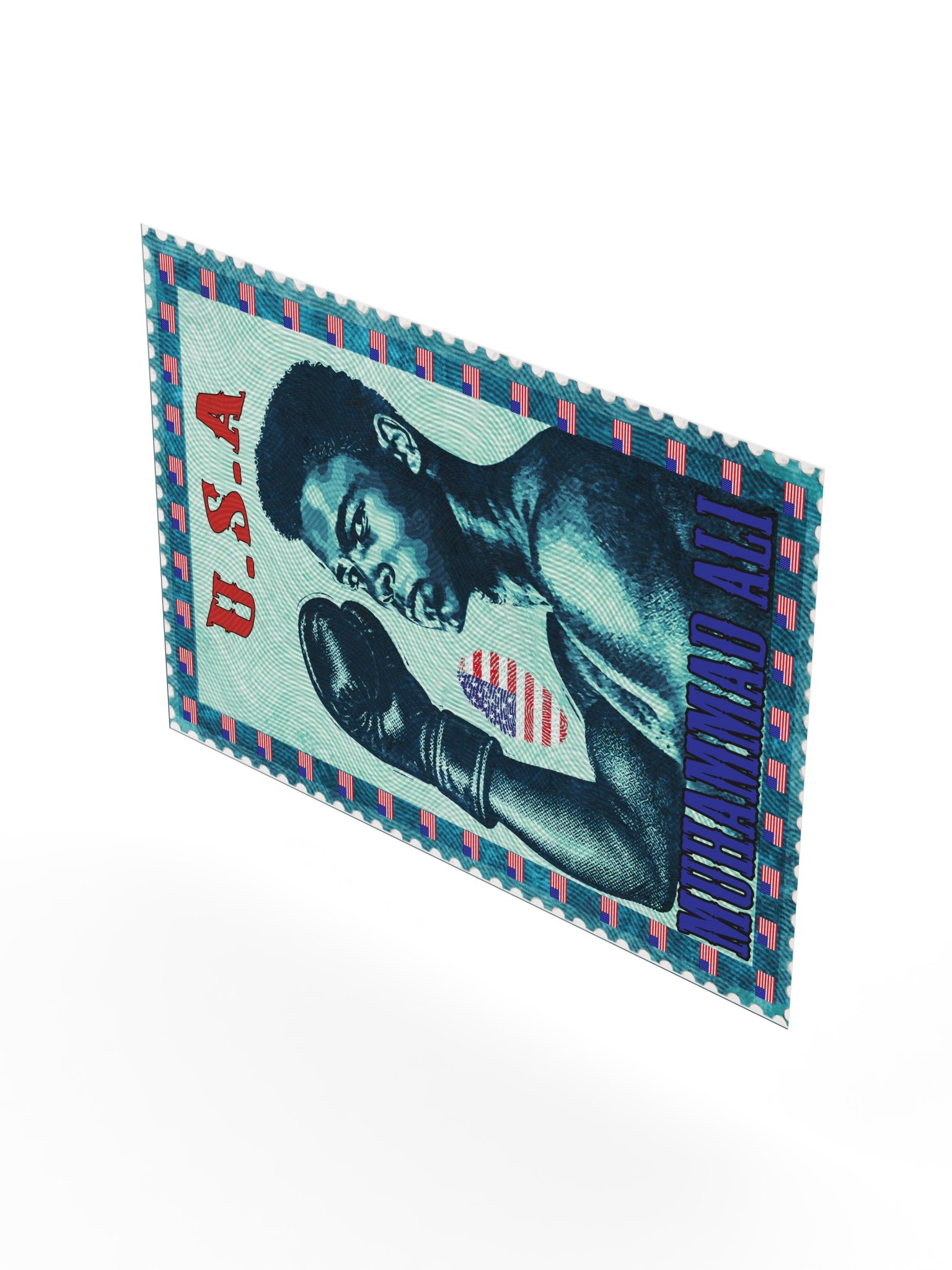 Muhammad Ali Vintage Postage Stamp Poster | Boxing Wall Art product image (9)