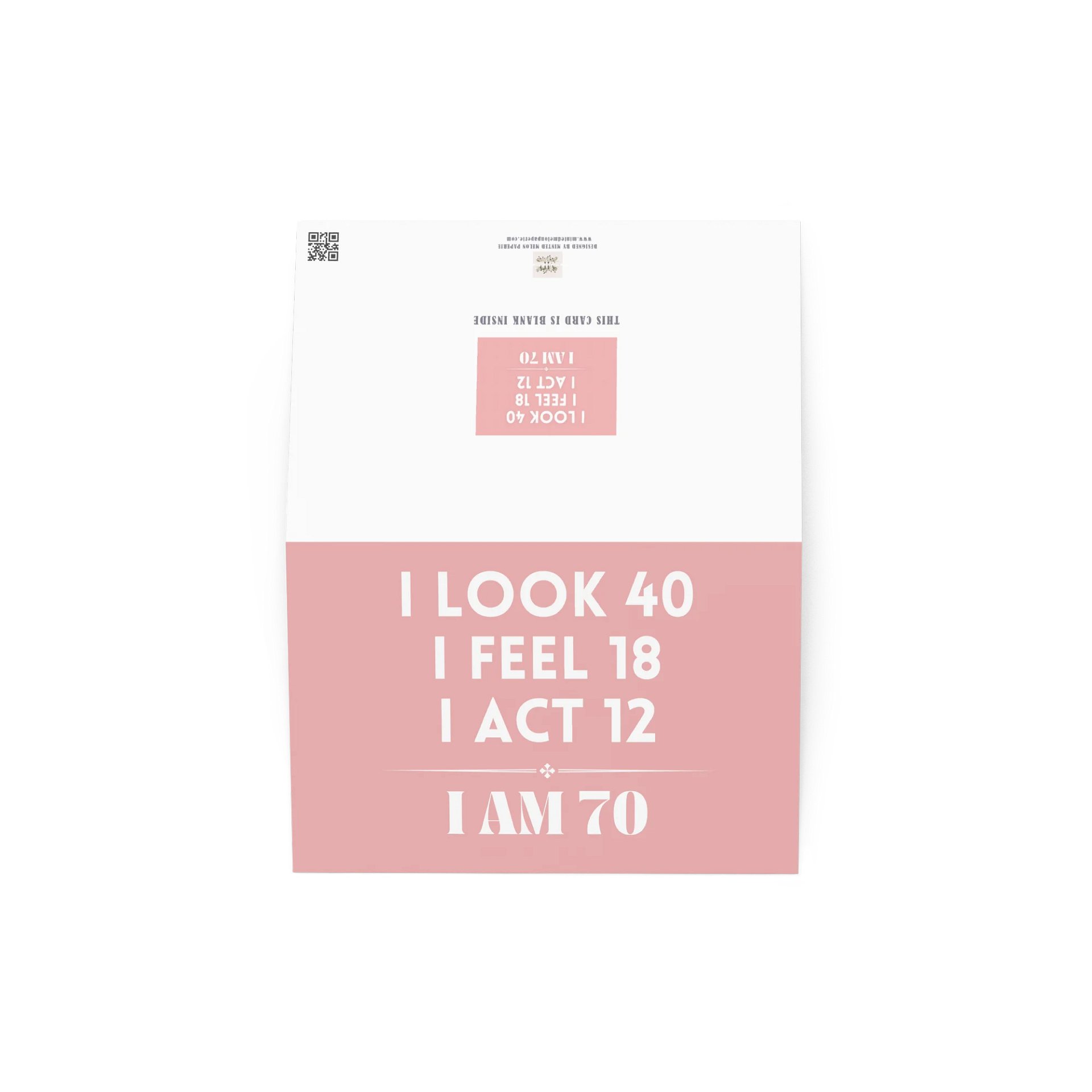 Pink I Am 70 Birthday Card product image (3)