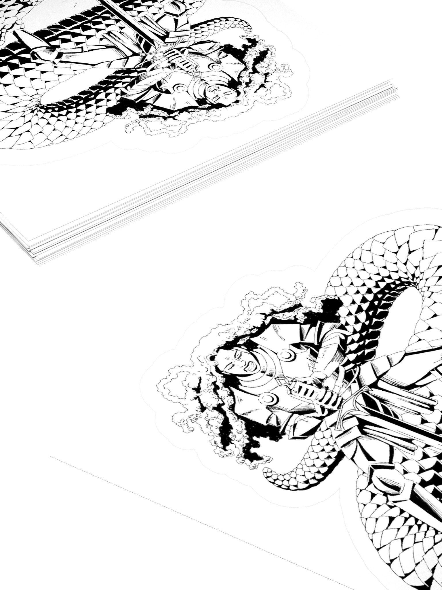 Warrior and Serpent sticker product image (10)