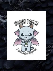 Hocus Pocus Need Coffee to Focus - Lil' Dragon Sticker product image (1)