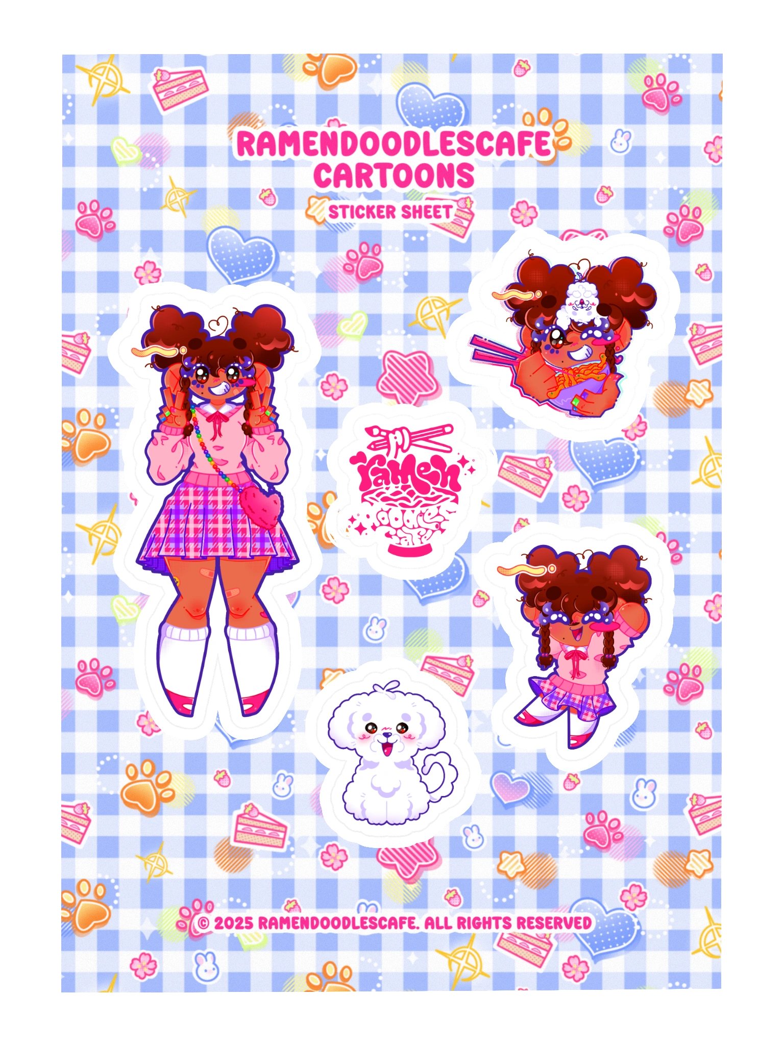 RamenDoodlesCafe Cartoons Sticker Sheet product image (3)