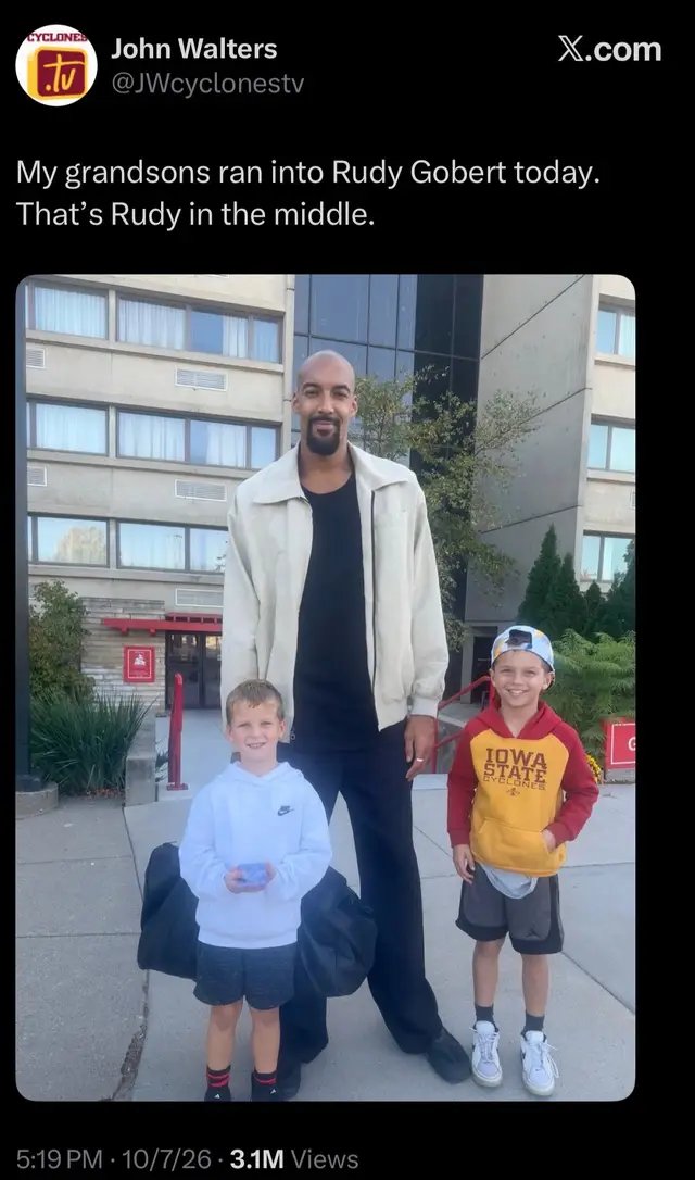 He’s my tall son #rudygobert 