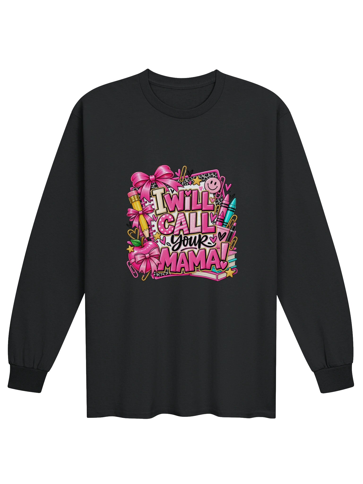 I Will Call Your Mama! Pink School Graphic Tee product image (2)