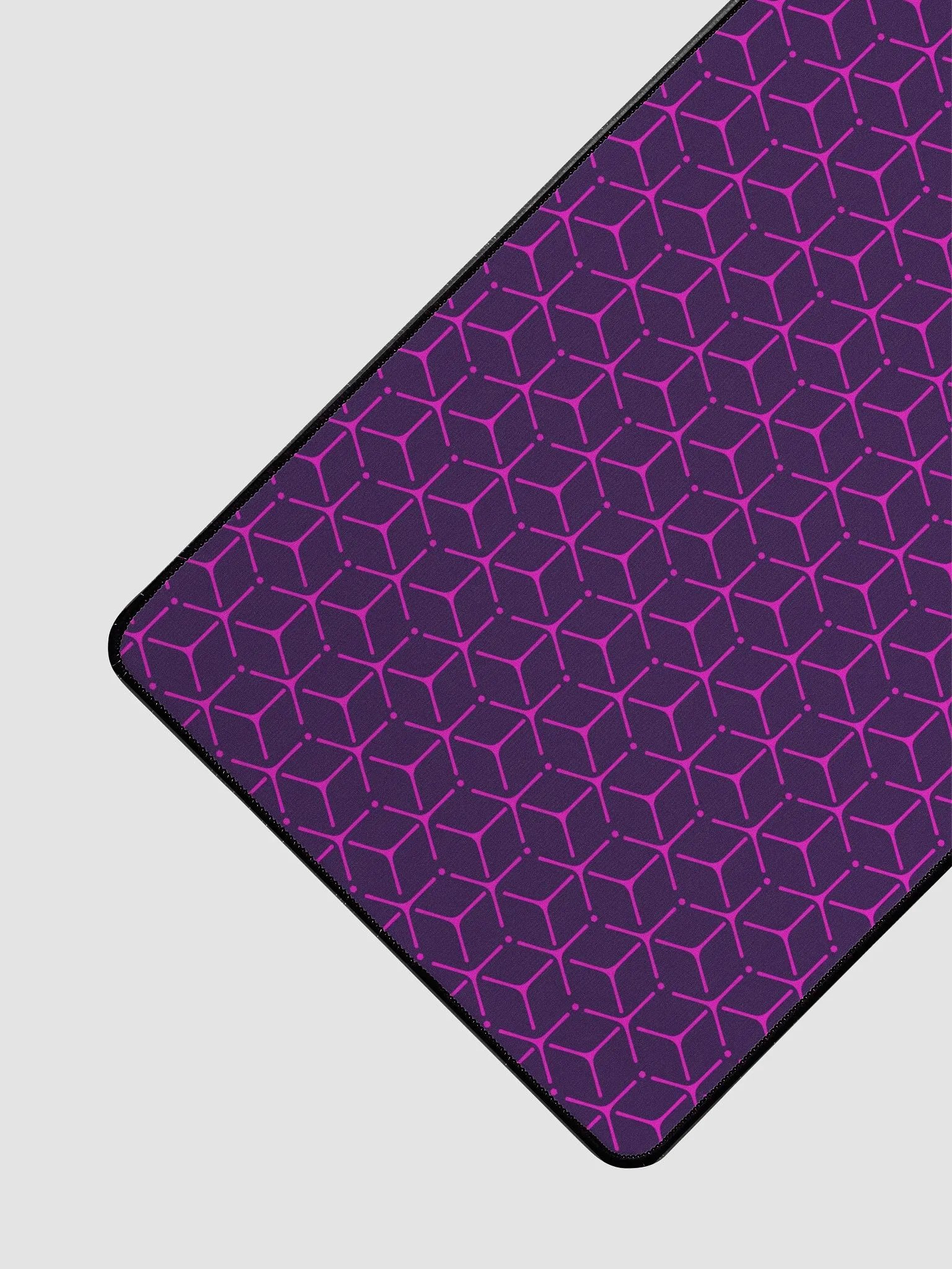 Desk Mat - Hot Pink and Purple Honeycomb Cube Pattern product image (2)