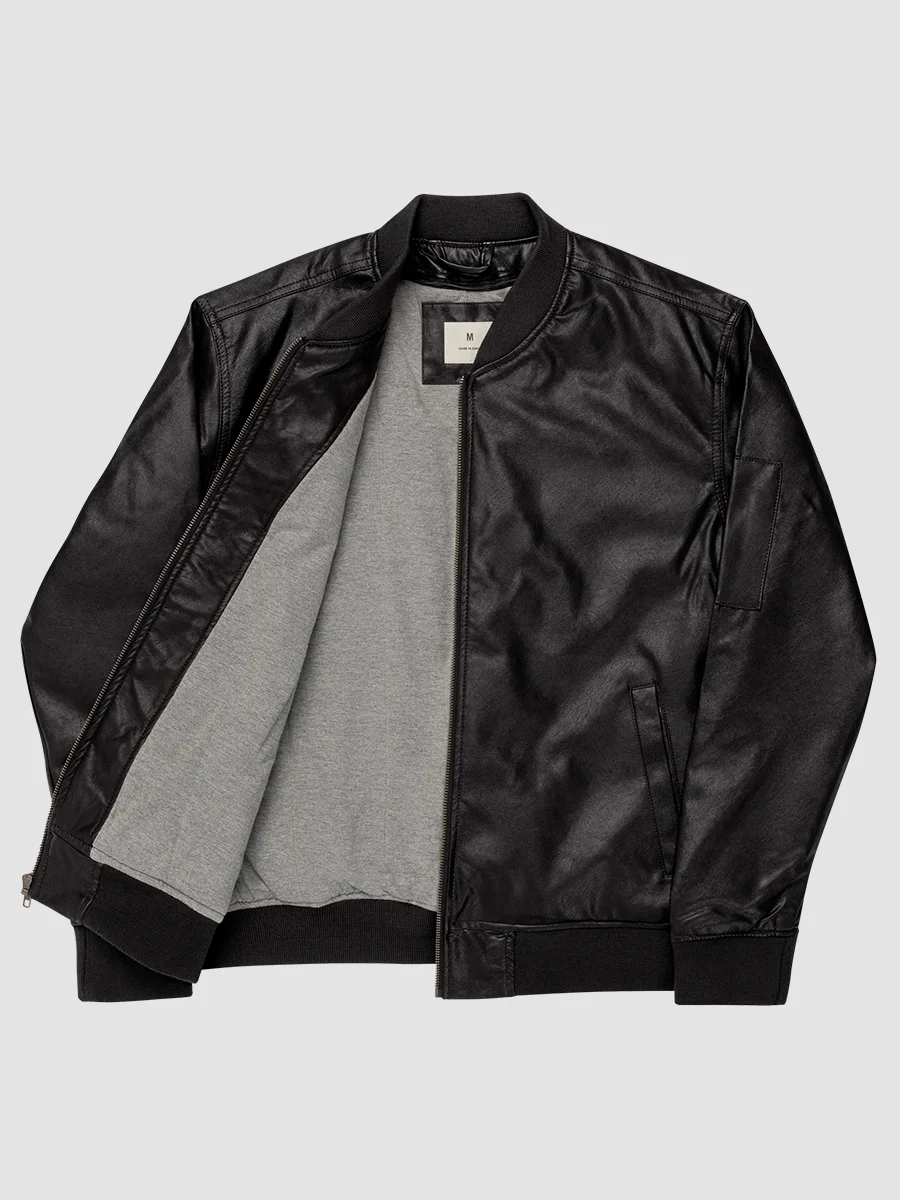 [pittis_gaming] Threadfast Apparel Faux Leather Bomber Jacket Threadfast Apparel 395J product image (1)