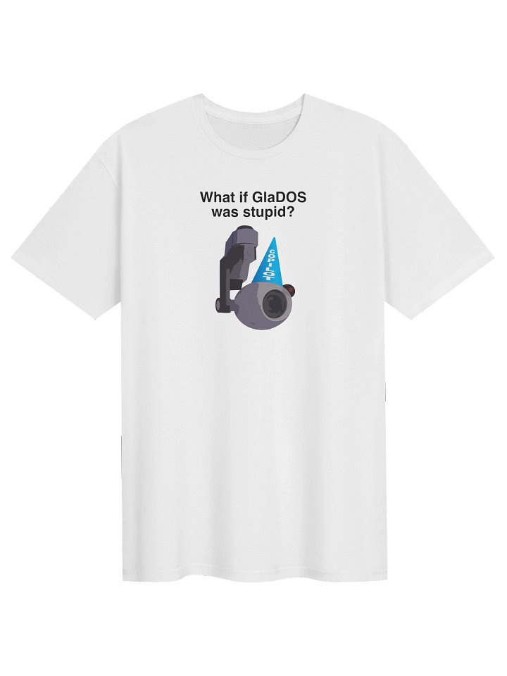 Men's "GlaDOS" White T-Shirt product image (1)