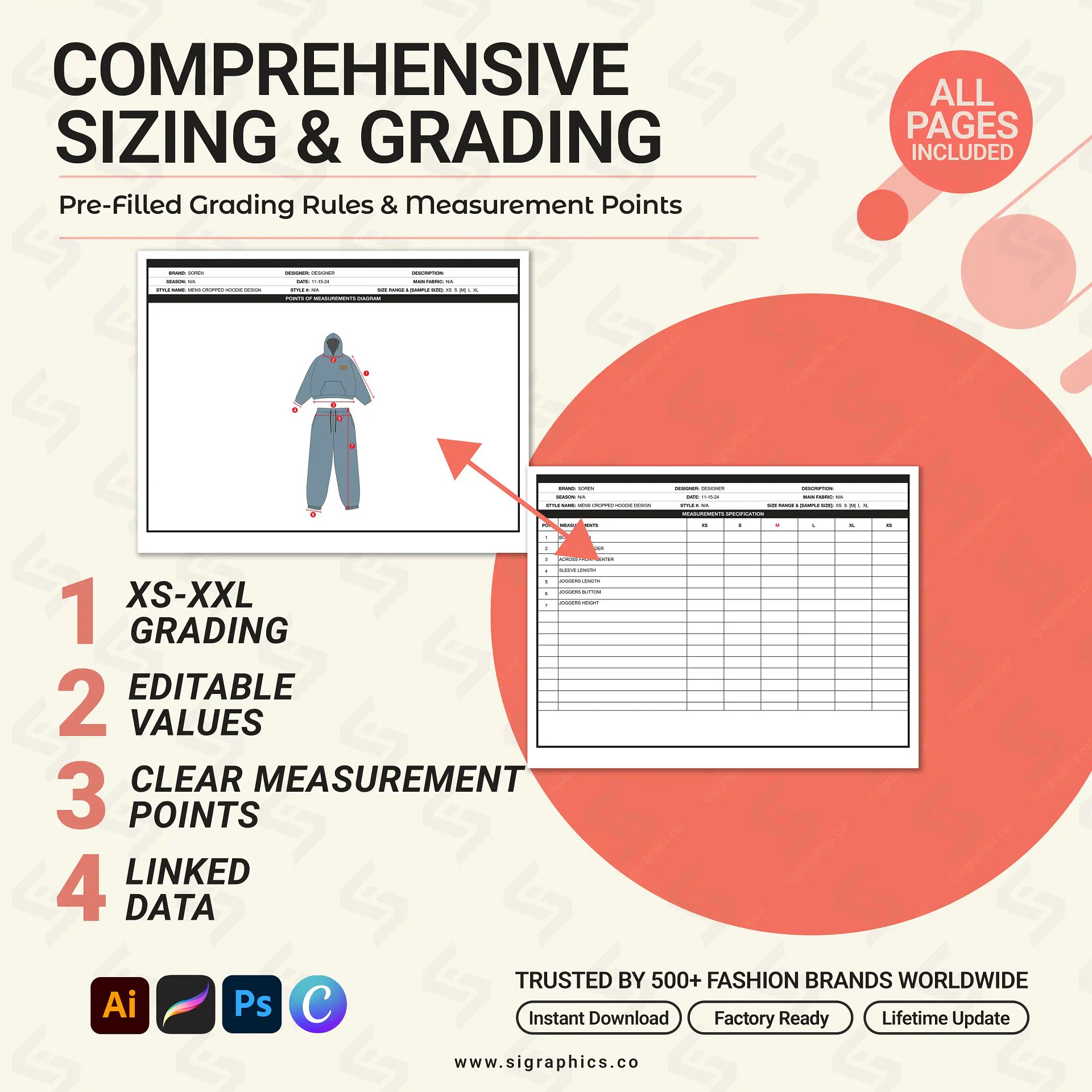 Adobe Illustrator Tech Pack Template product image (5)