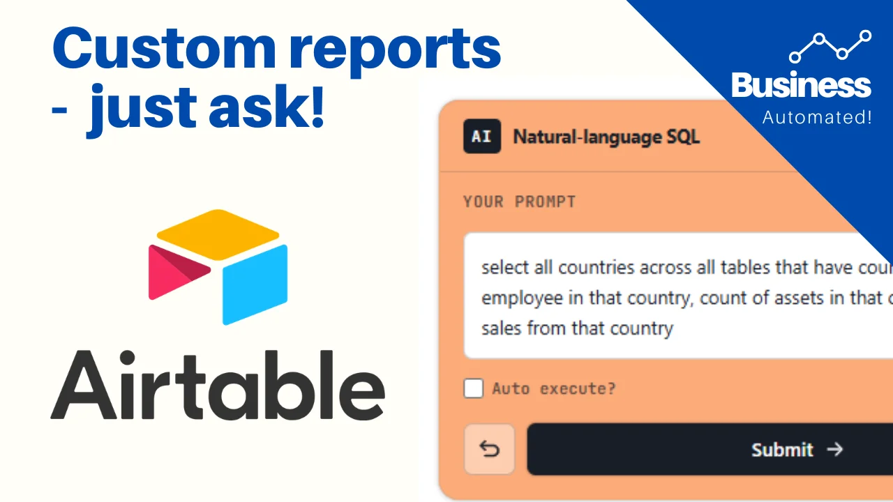 Business Analyst Engine (SQL reports for Airtable) product image (1)