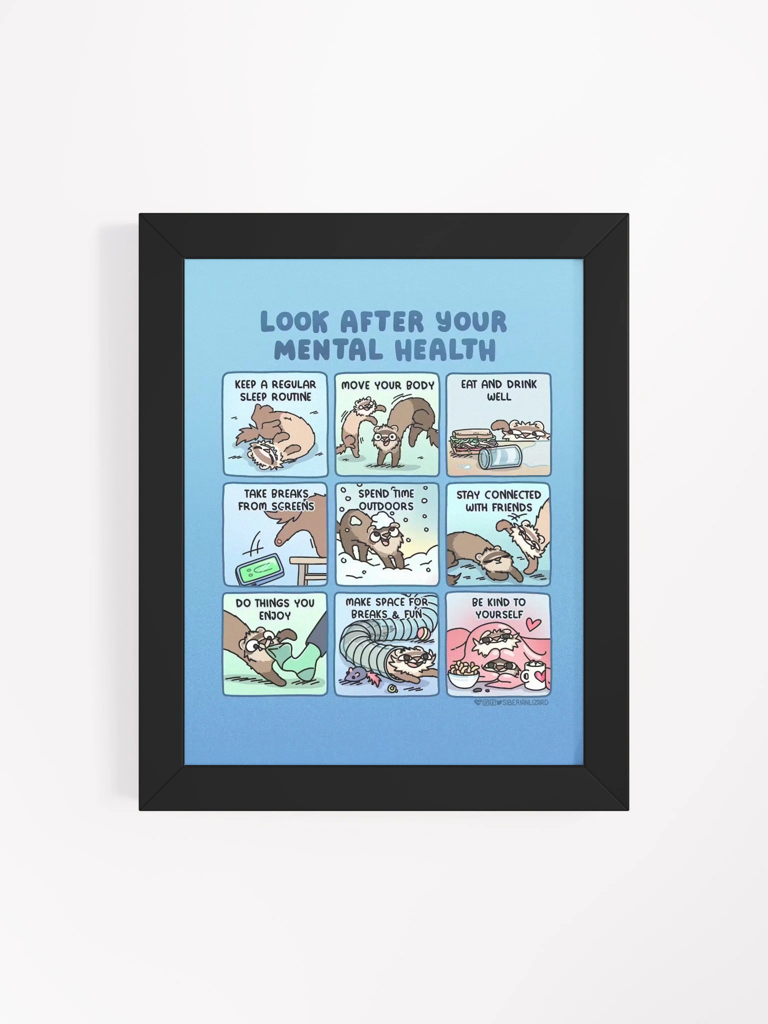 Look After Your Mental Health | Framed Print product image (15)