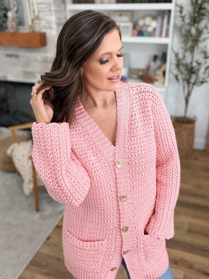 Timeless Star Stitch Cardigan Crochet Pattern product image (2)