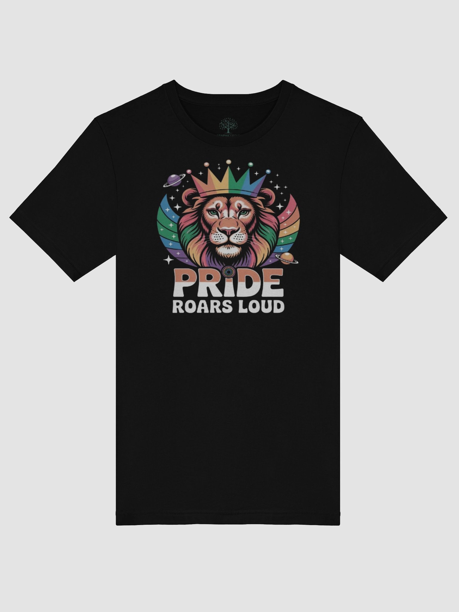 Unisex "Pride Roars Loud" Rainbow Lion Graphic T-Shirt product image (49)