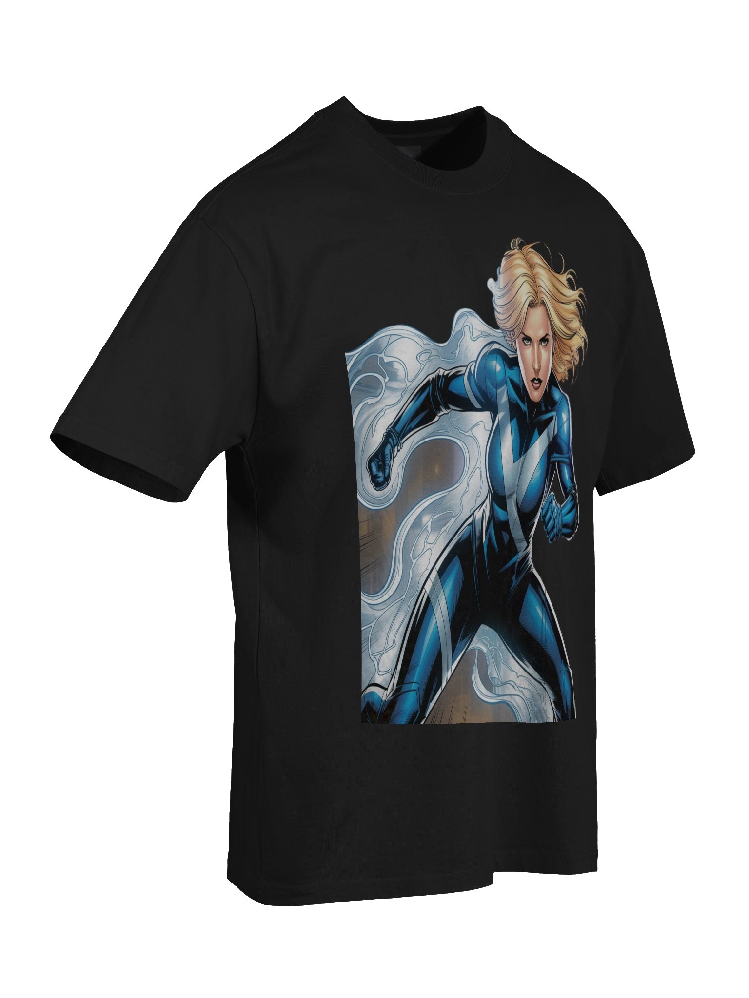 Invisible Woman Ethereal Surge Oversized Faded T-Shirt – Phantom Power Pulse product image (8)