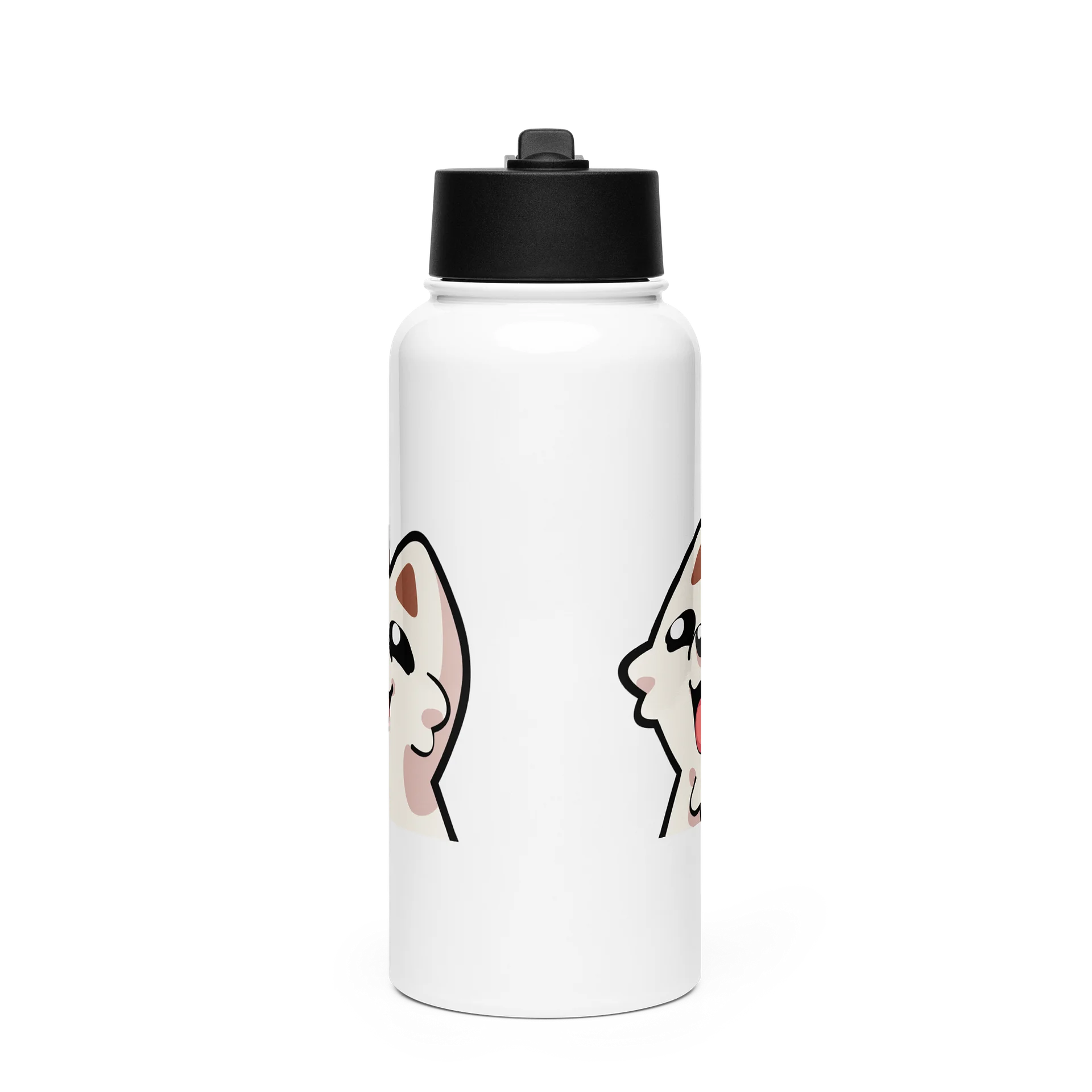 Happy Stainless Steel Water Bottle with a Straw product image (2)