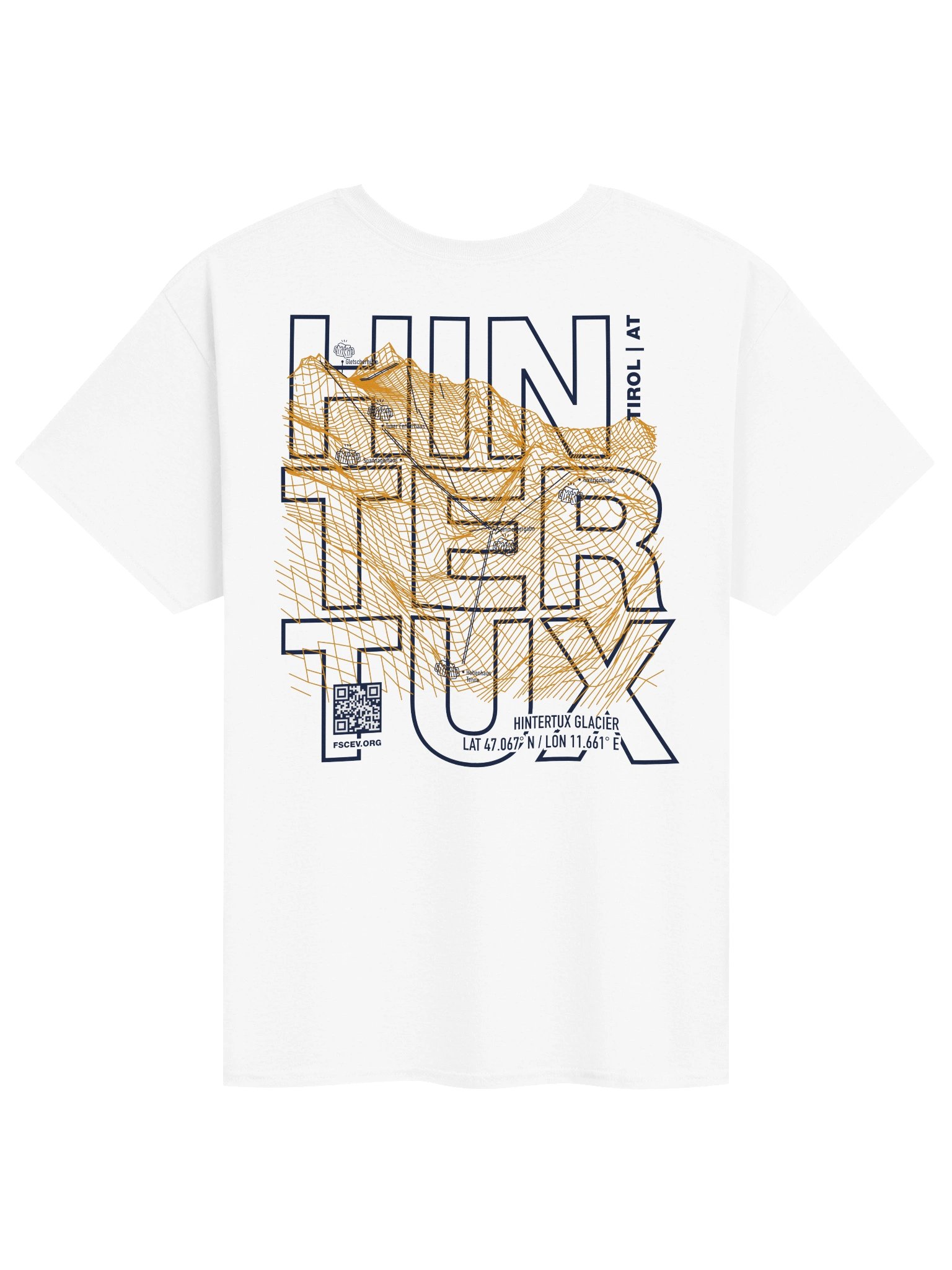 Hintertux Glacier Coordinates Resort White (front and back) product image (3)