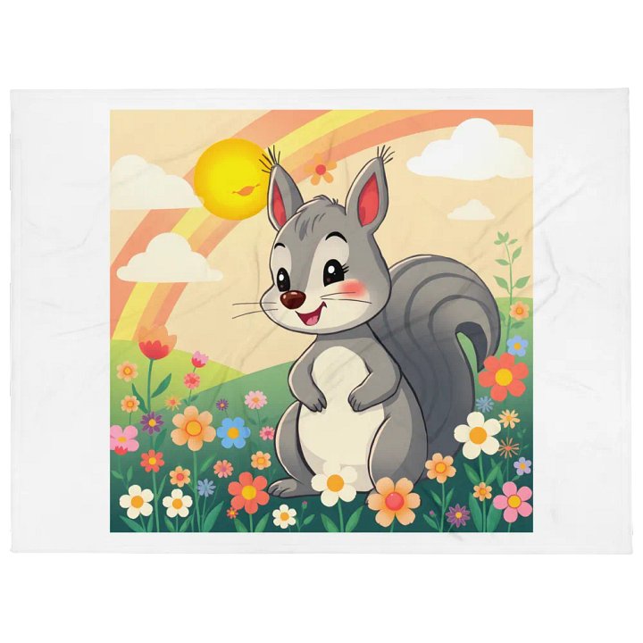 Rainbow Squirrel Throw Blanket product image (1)