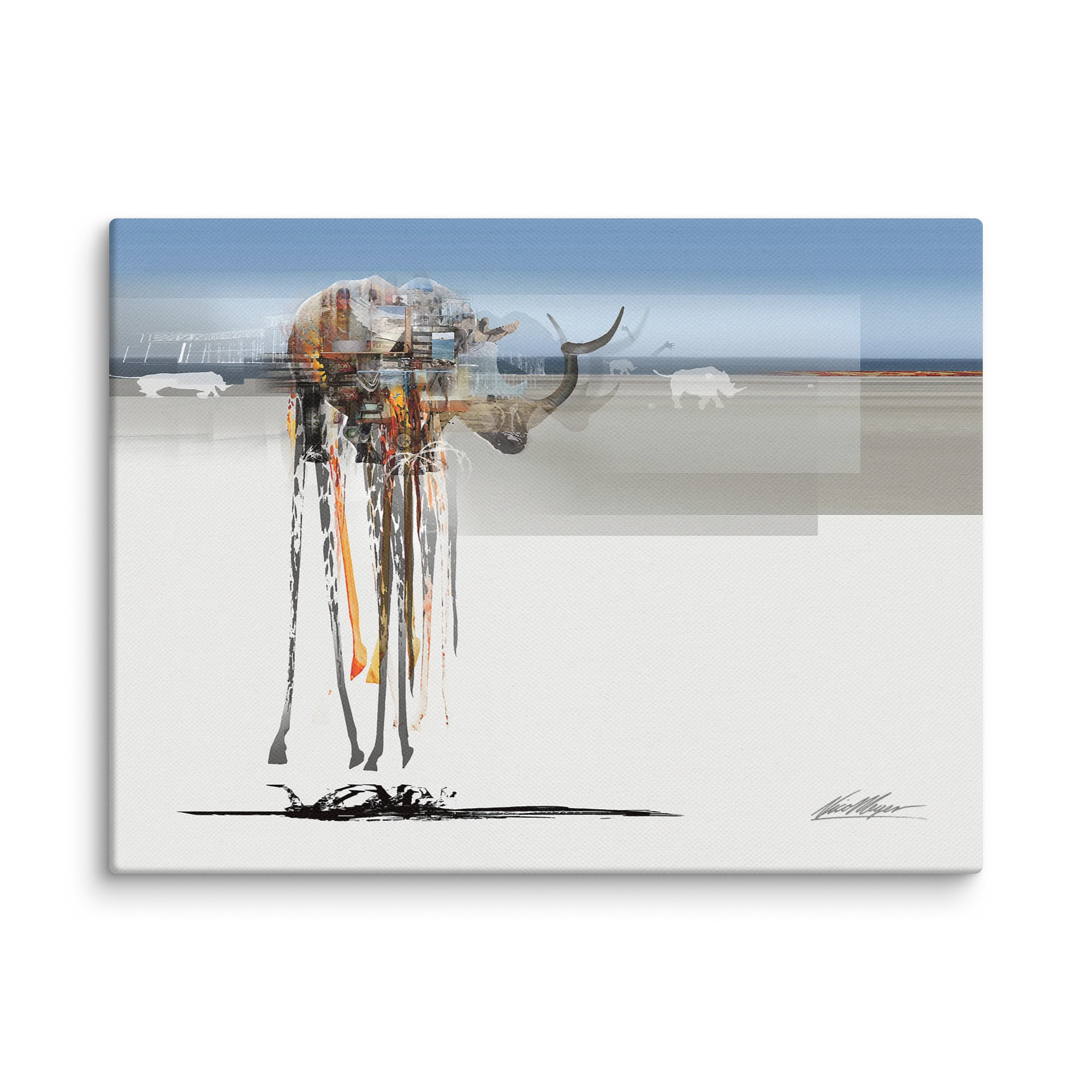 The Foundation: Rhino Fine Art Canvas Print | 1:1.33 Ratio product image (1)