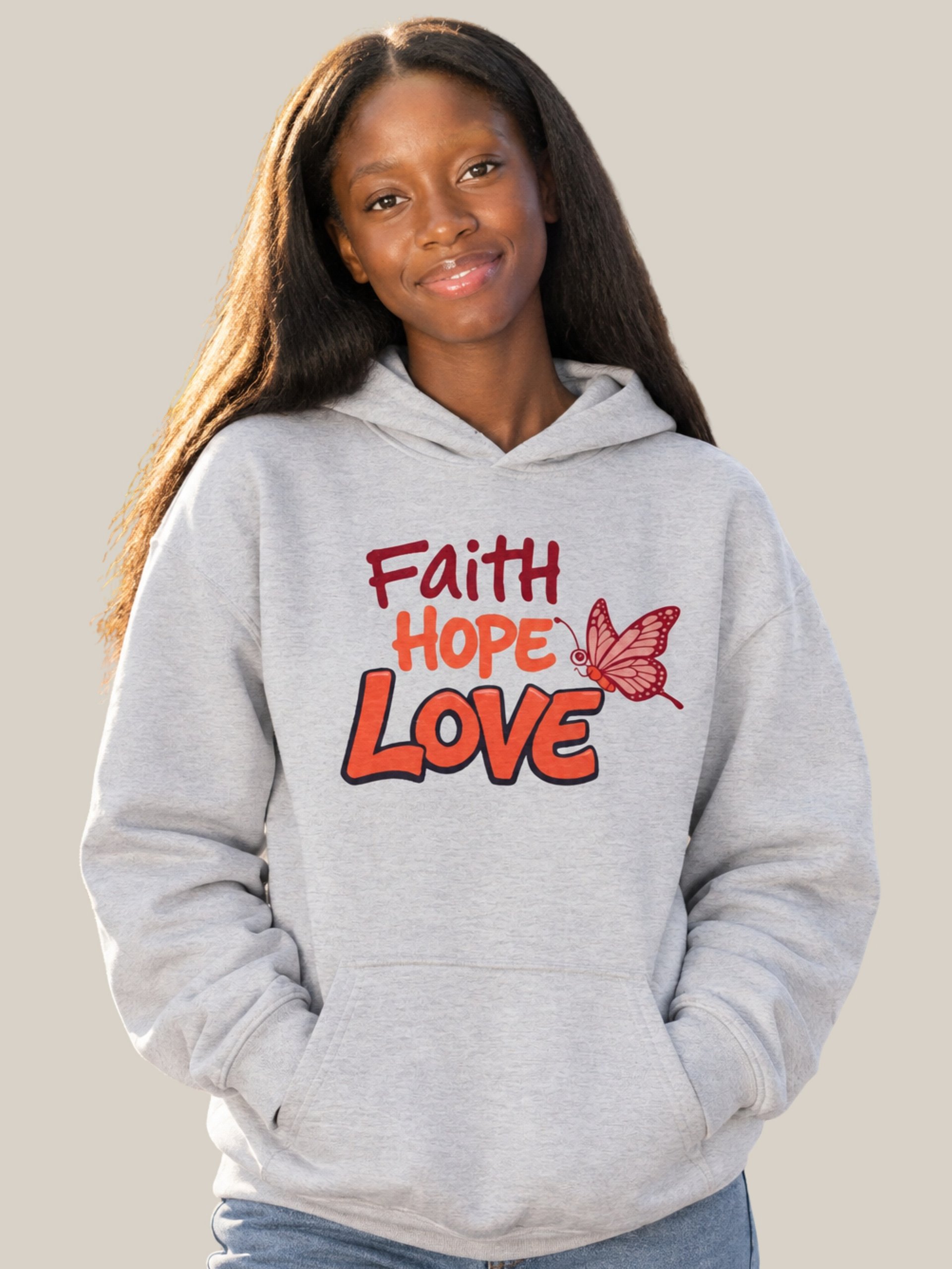 Faith, Hope, Love Girls Hoodie product image (1)