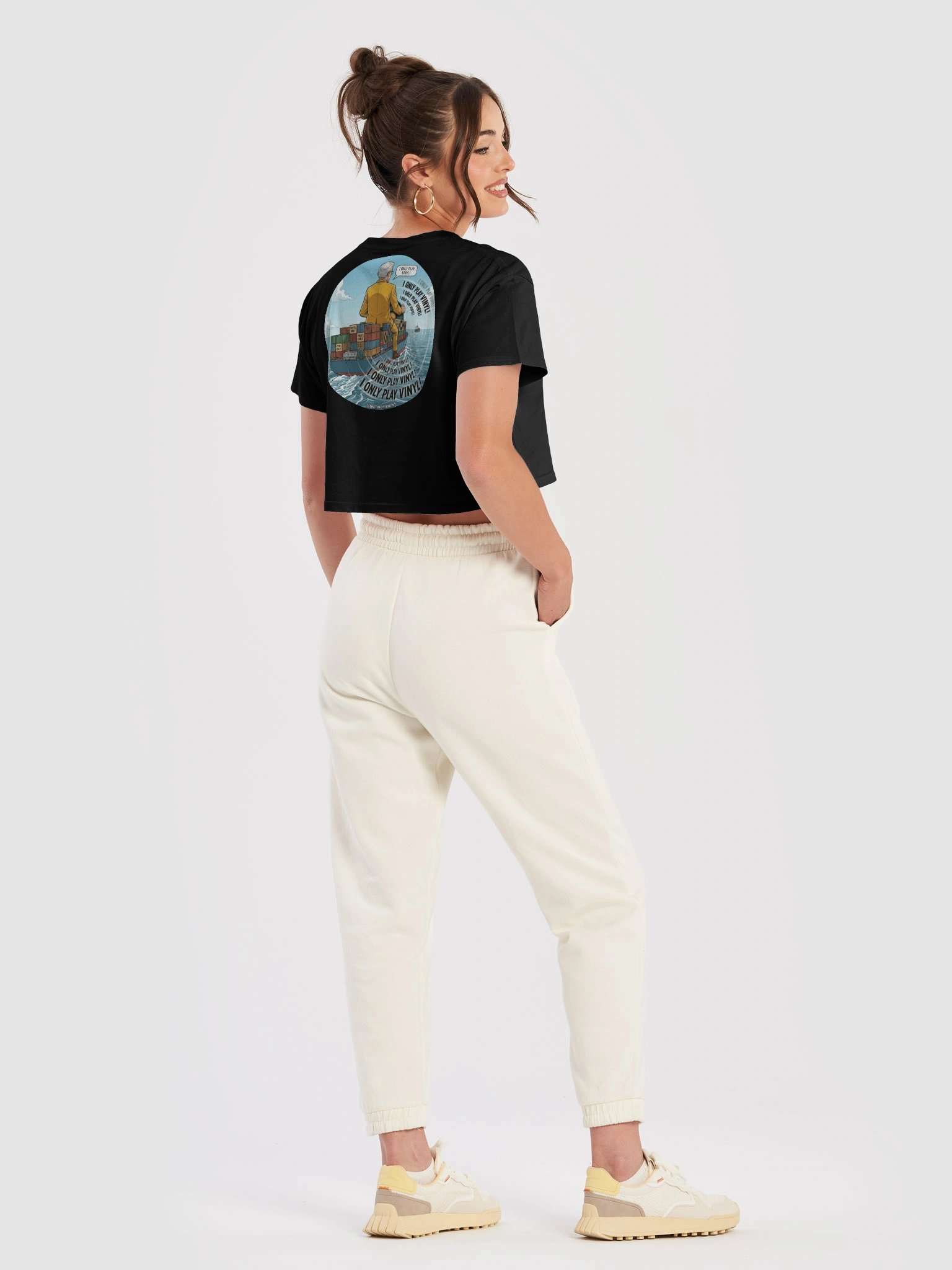 I Only Play Vinyl Women's Premium Crop Top product image (4)