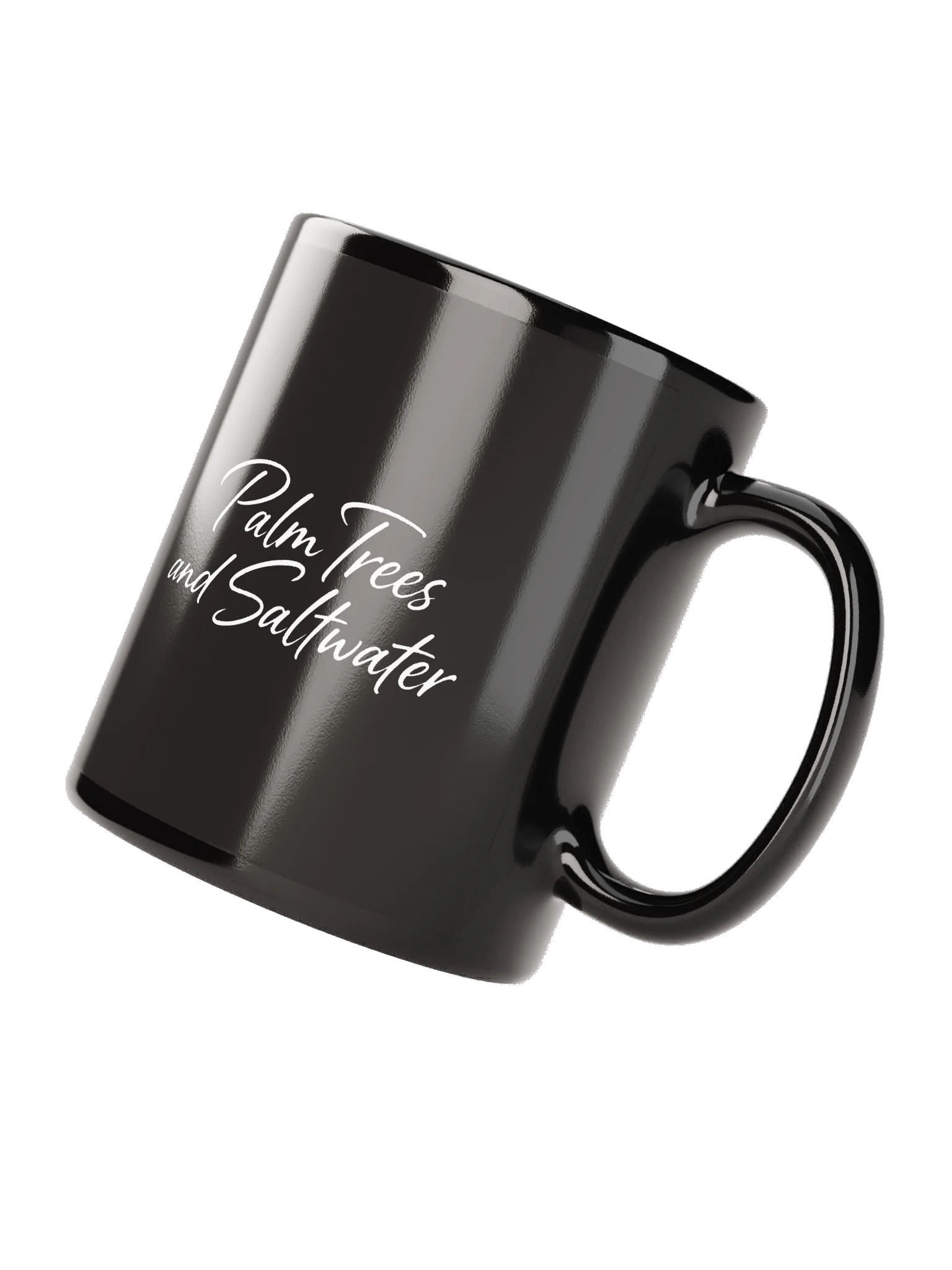 Palm Trees & Saltwater Black Mug product image (7)
