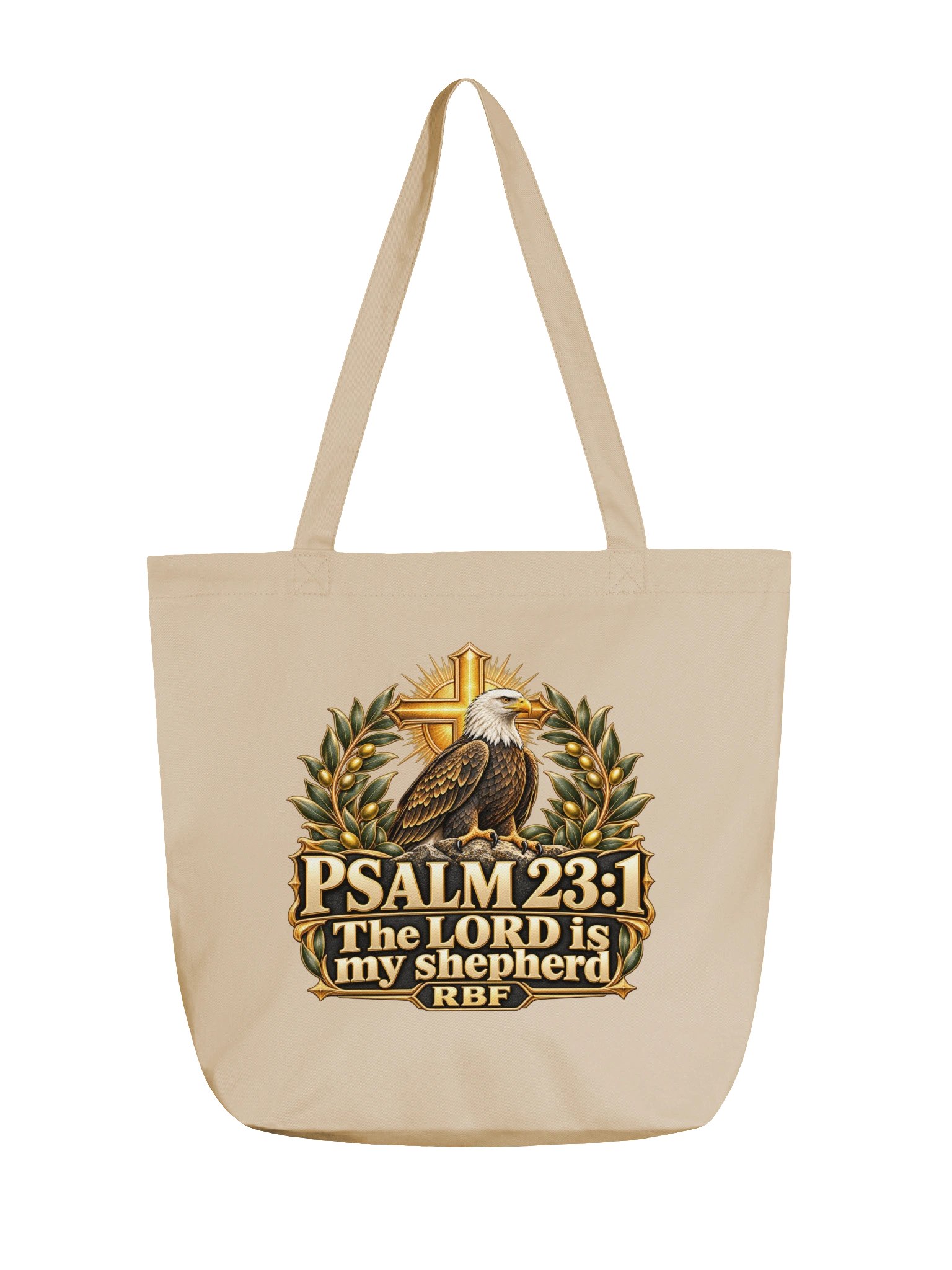 Shepherd's Promise Organic Tote — Psalm 23:1 product image (1)