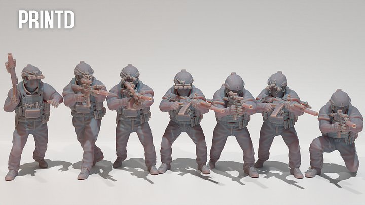 PMC High Risk Contractors - Modern Warfare Wargame Hobby Resin Scale Models product image (2)