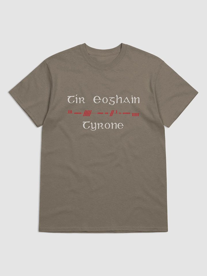 Tyrone/Tír Eoghain, Scholastic style Ogham printed T-shirt product image (1)