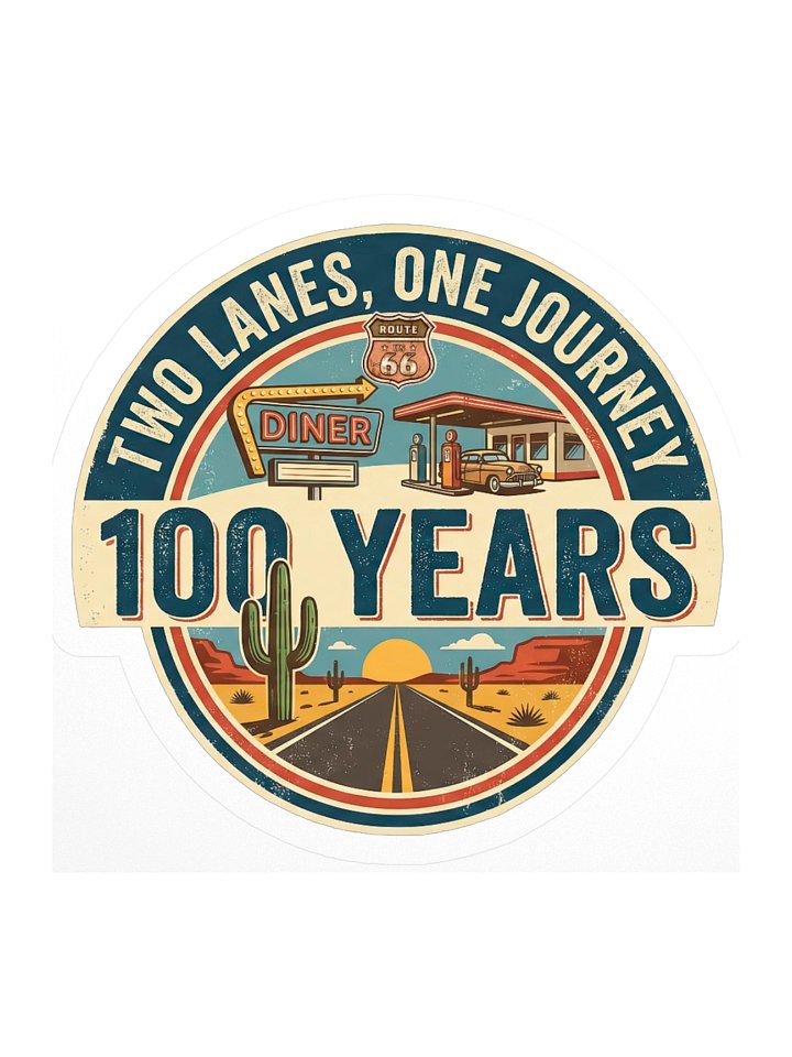Two Lanes, One Journey - V2 Sticker product image (1)