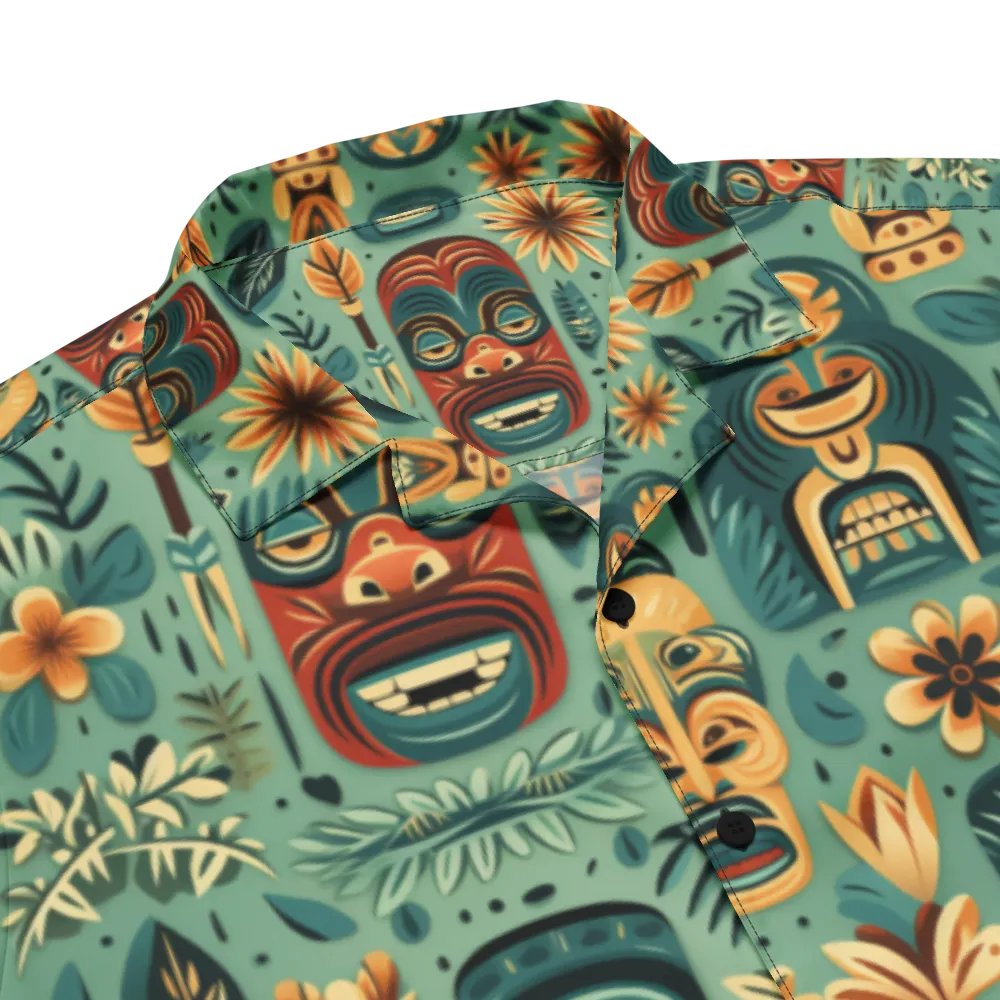 Tropical Tiki Mask Hawaiian Shirt product image (6)