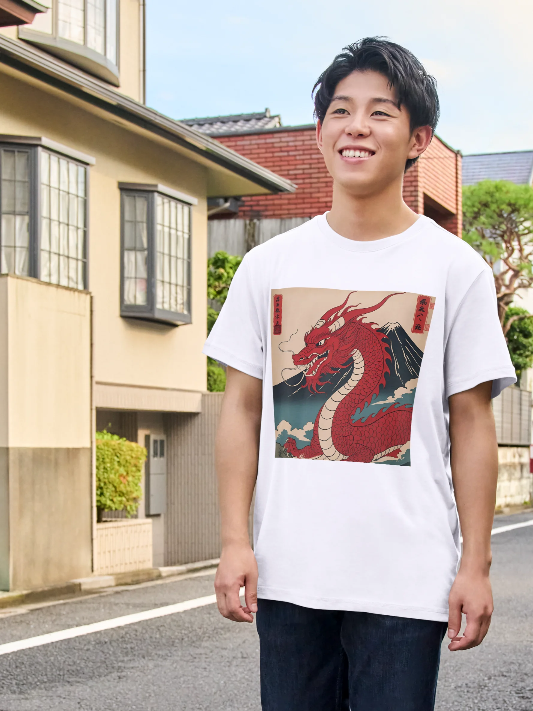 Ryoshin - Shuten-dōji (Crimson Dragon), Ancient Ryū Collection, T-Shirt, Front Design product image (4)