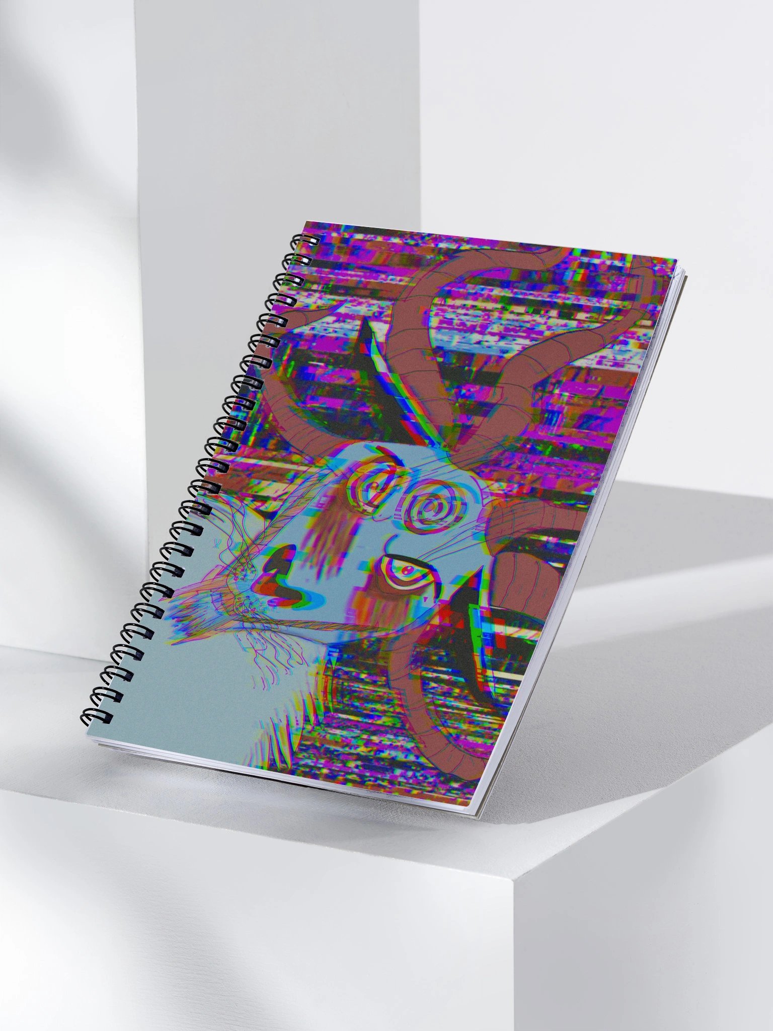 Glitch Horned Character Spiral Notebook product image (3)