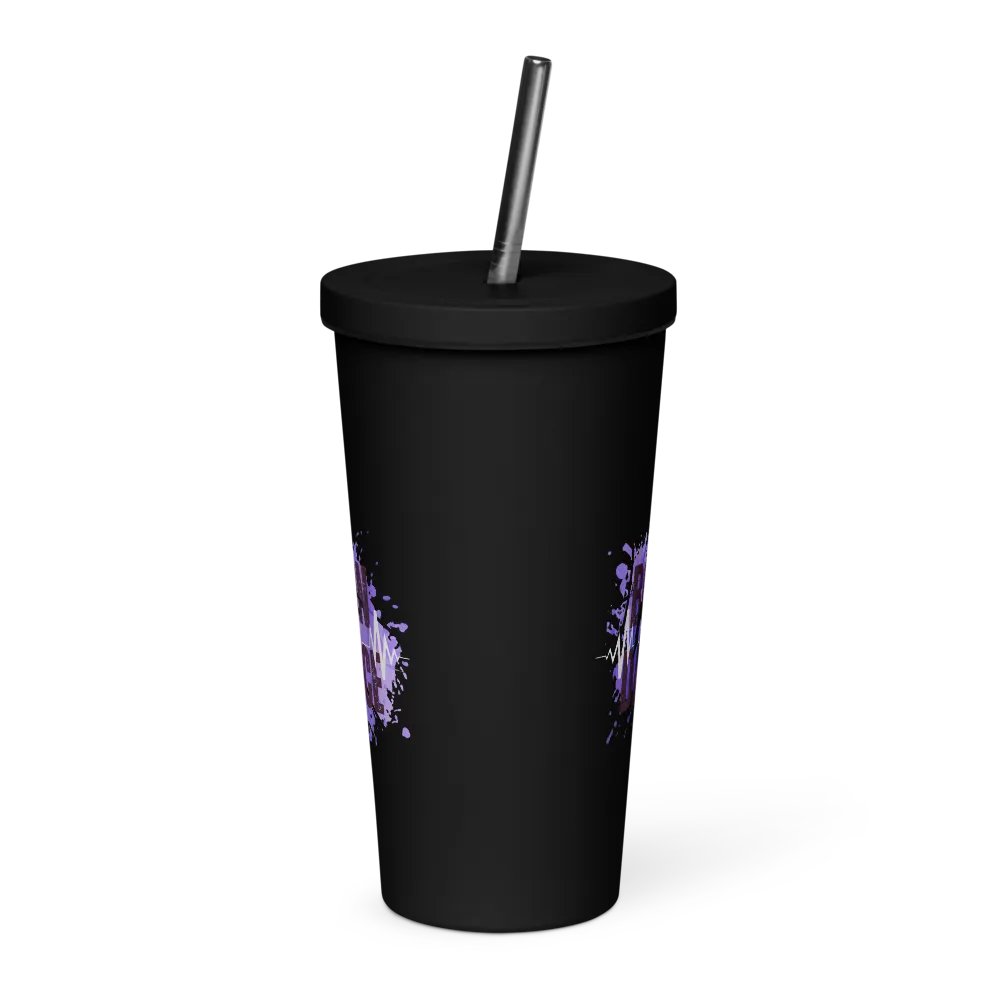 Born to Dance Vibrant Beats His Silhouette Insulated Tumbler product image (46)