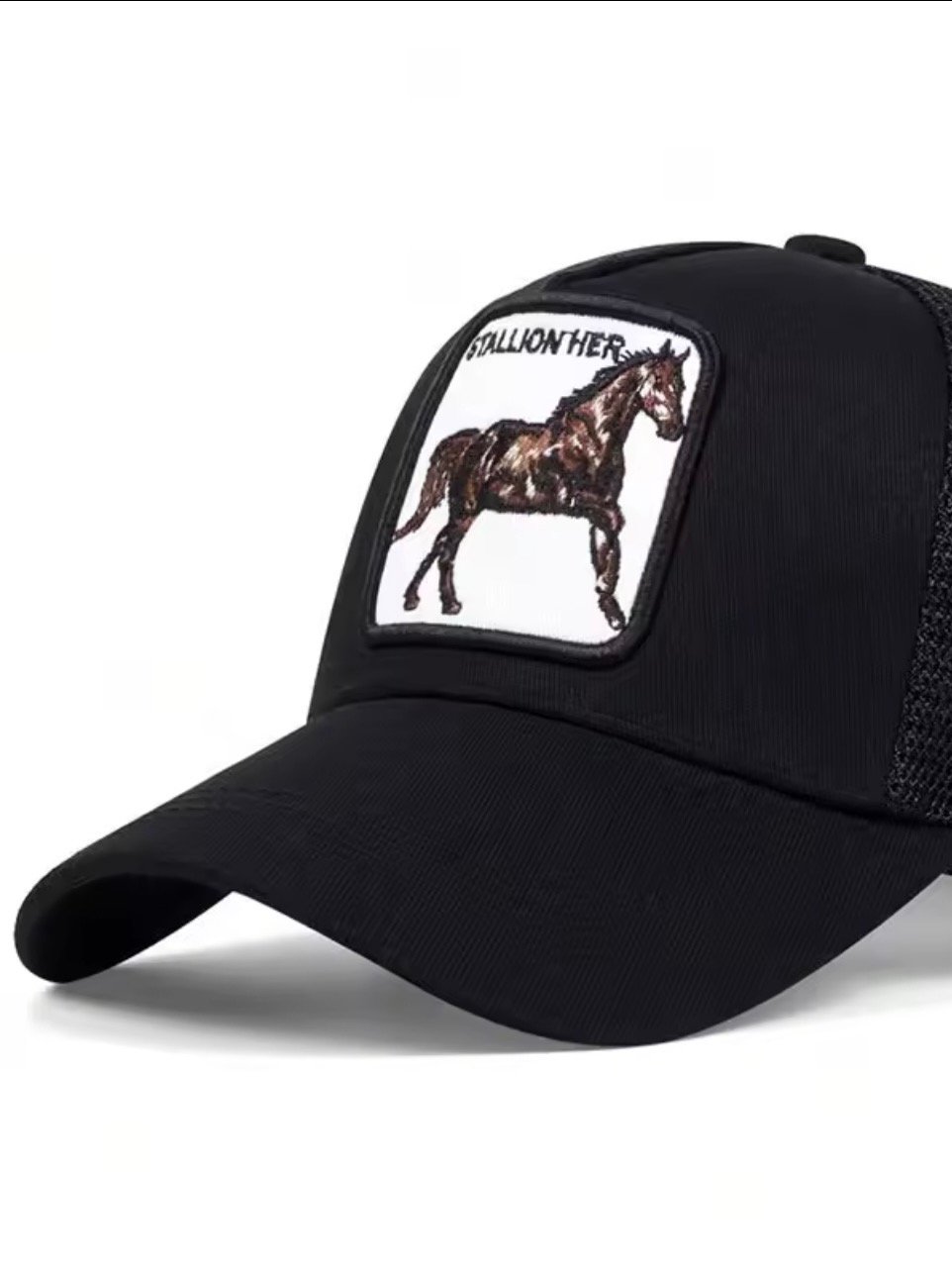 Unisex Horse Stallion Her Embroidery Embroidery Baseball Net Caps Spring and Summer Outdoor Adjustable Casual Hats Sunscreen Hat product image (1)